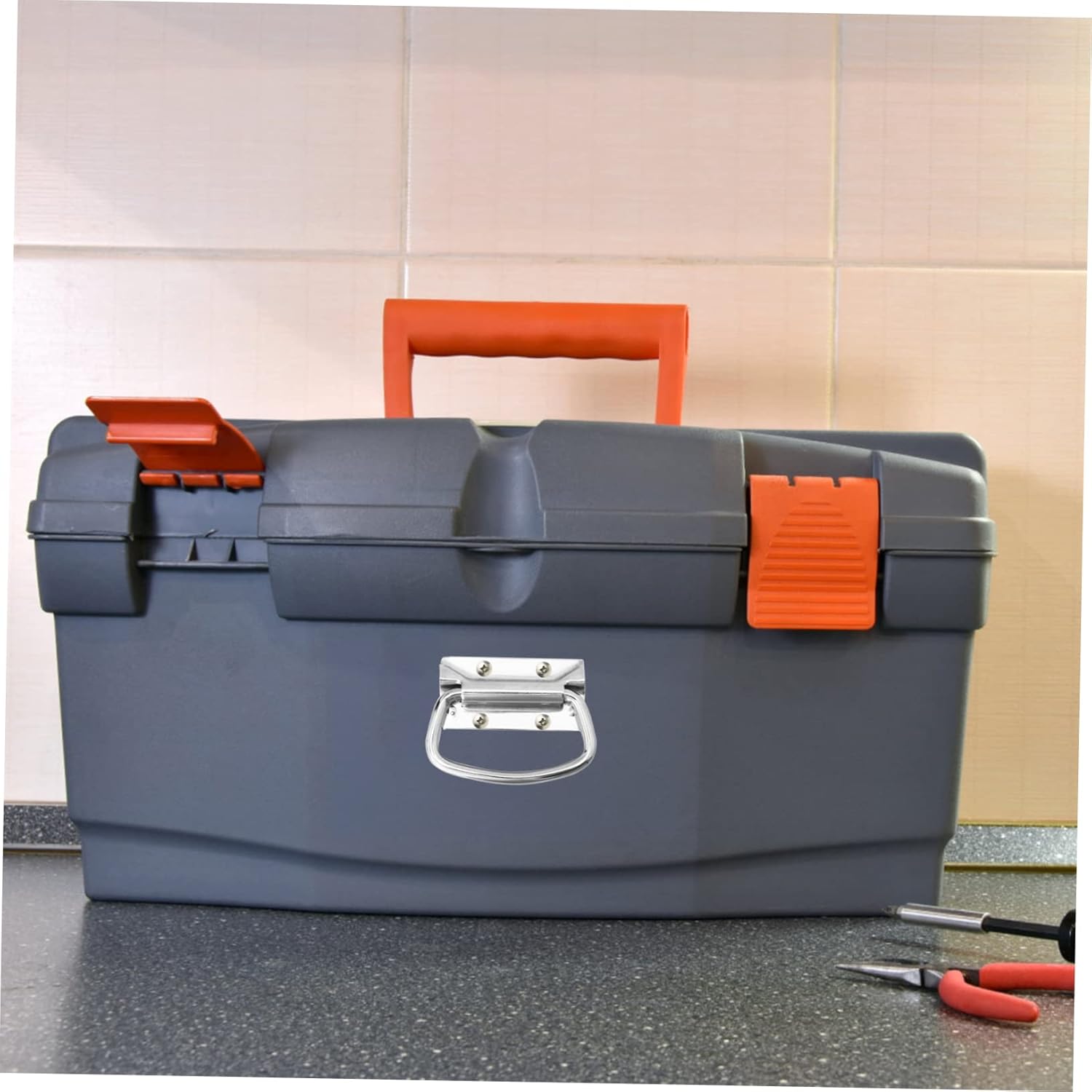 ⚒️ Bau & Montage – NUOBESTY 2-teiliges, schweres Edelstahl-Klappgriff, robuster Aufbauschraubgriff für Werkzeugkoffer, Flightcases und Gepäck, platzsparend, einfache Montage mit vorgebohrten Löchern, Langlebi – Bild 5