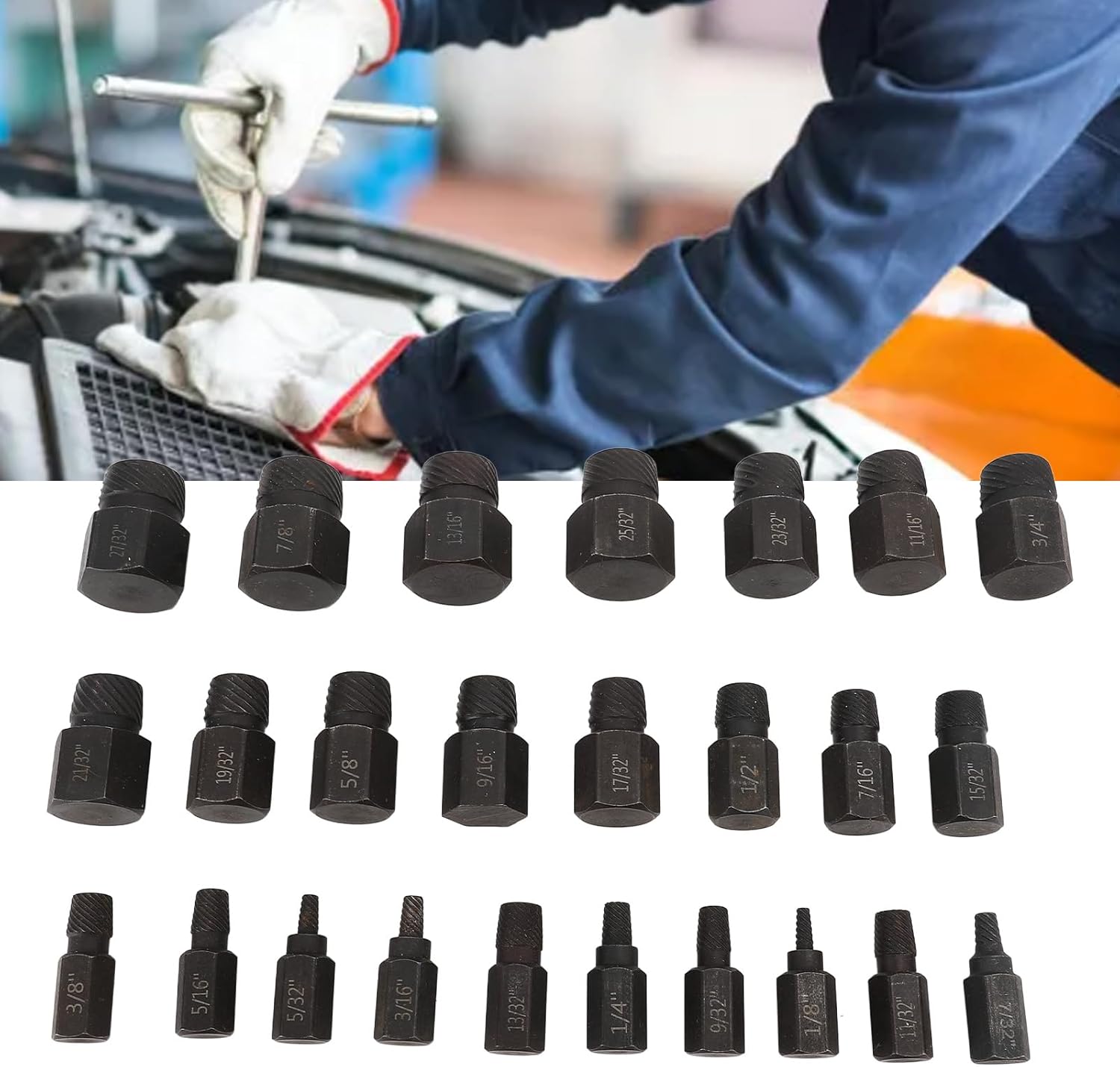 🚗 KFZ & Werkstatt – 12 Piece Hex Socket Set T10 to T60 S2 Alloy Steel Long Reach Design 3 Adapters Impact Resistant Tool Kit for Automotive Mechanical Repair – Bild 2