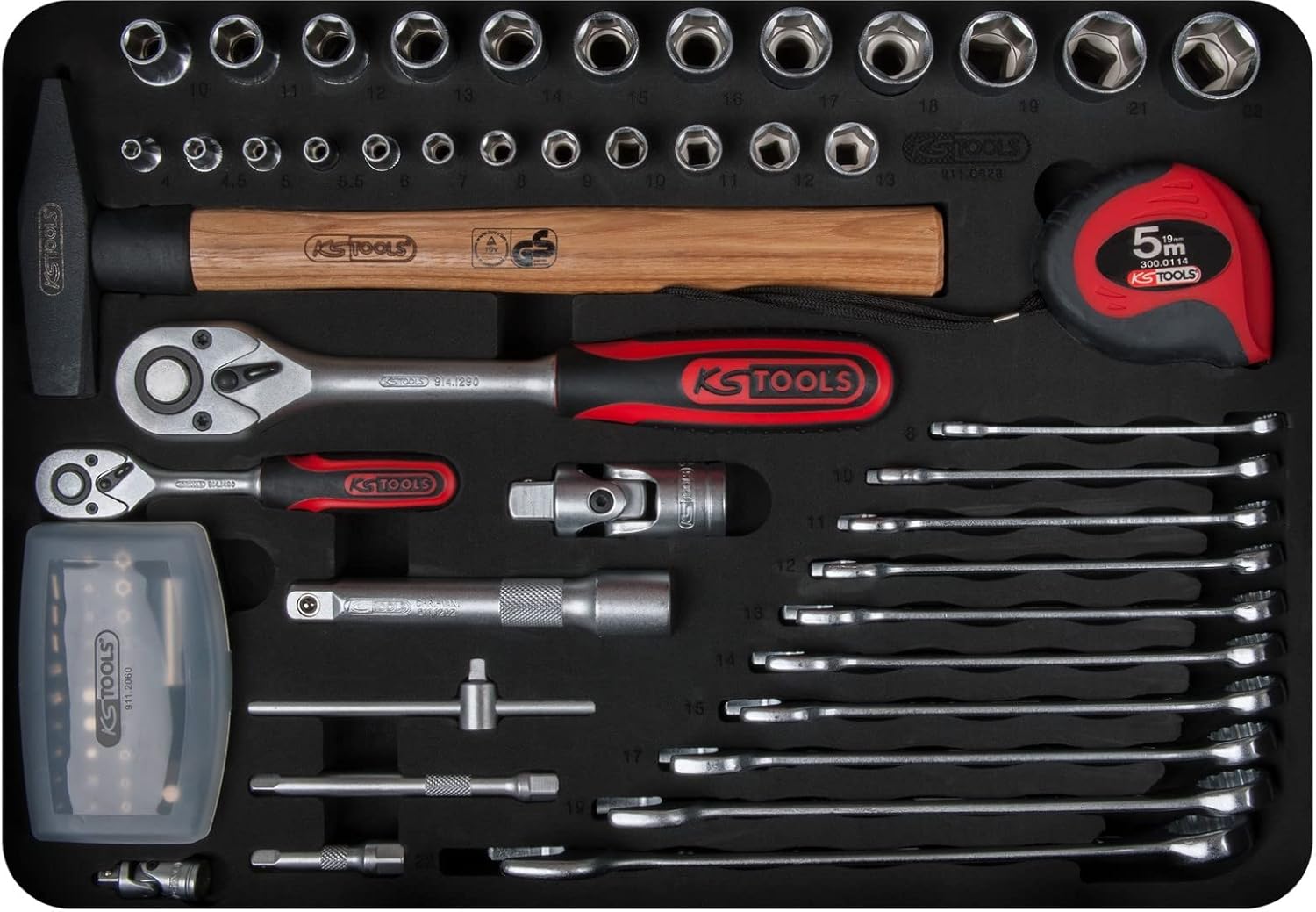 ⚡ Elektro & Technik – 'KS Tools 911.0628 1/4 & quot; und 1/2 Elektriker-Werkzeugkasten – 128 Teile – Bild 6