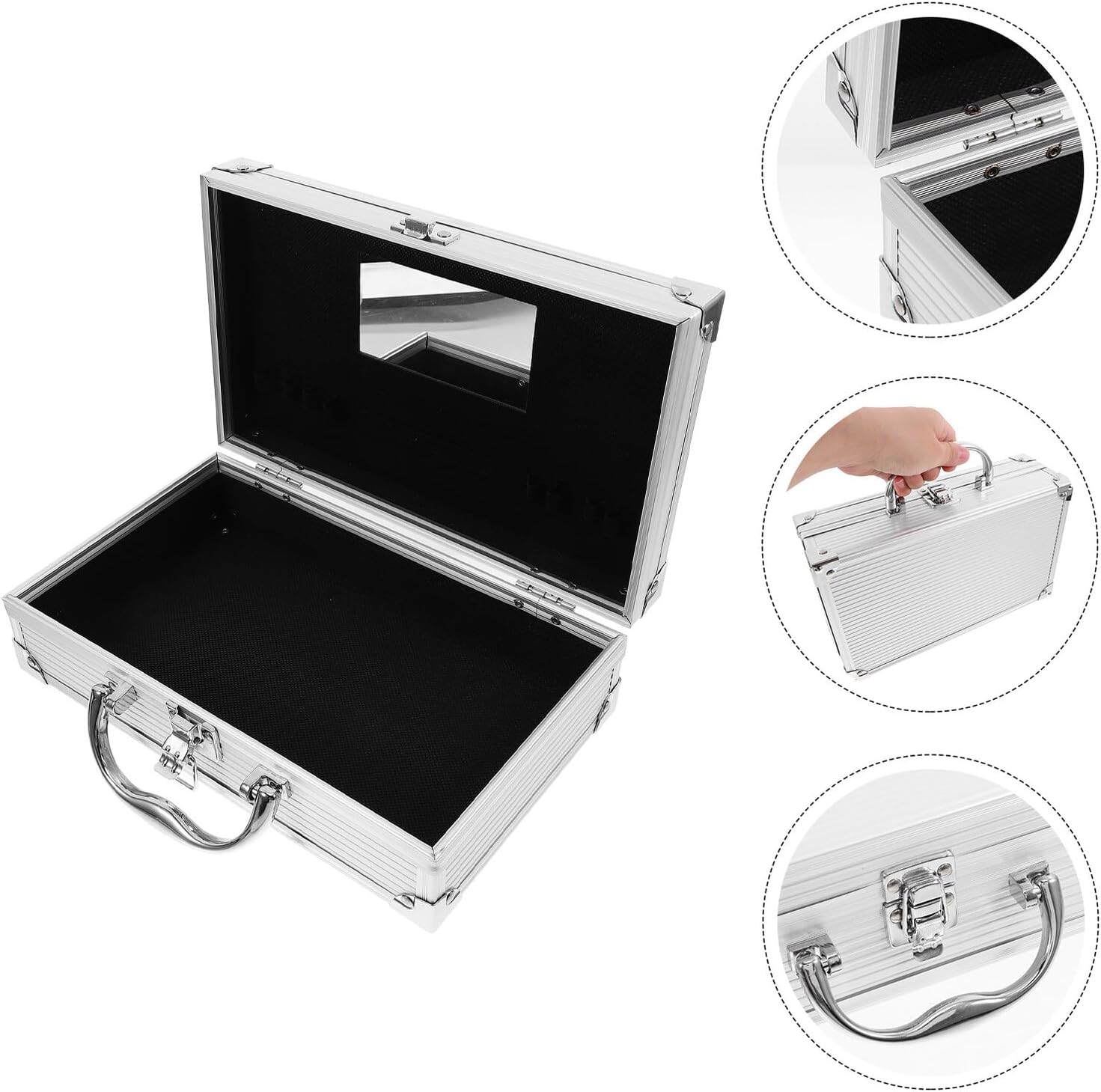🚗 KFZ & Werkstatt – DOITOOL Aluminiumlegierung Werkzeugkasten Mit Griff Tragbarer Werkzeugkoffer Aufbewahrungsbox Für Werkzeuge Und Staubdicht Geeignet Für Heimwerker Und Kfz-reparaturen – Bild 6