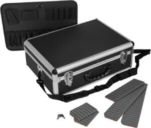 🔥 Angebote & Aktionen – anndora 70102 Tool Box Multi-Purpose Case with Sorting Compartments 46 x 35.5 x 16 cm Lockable Black Aluminium