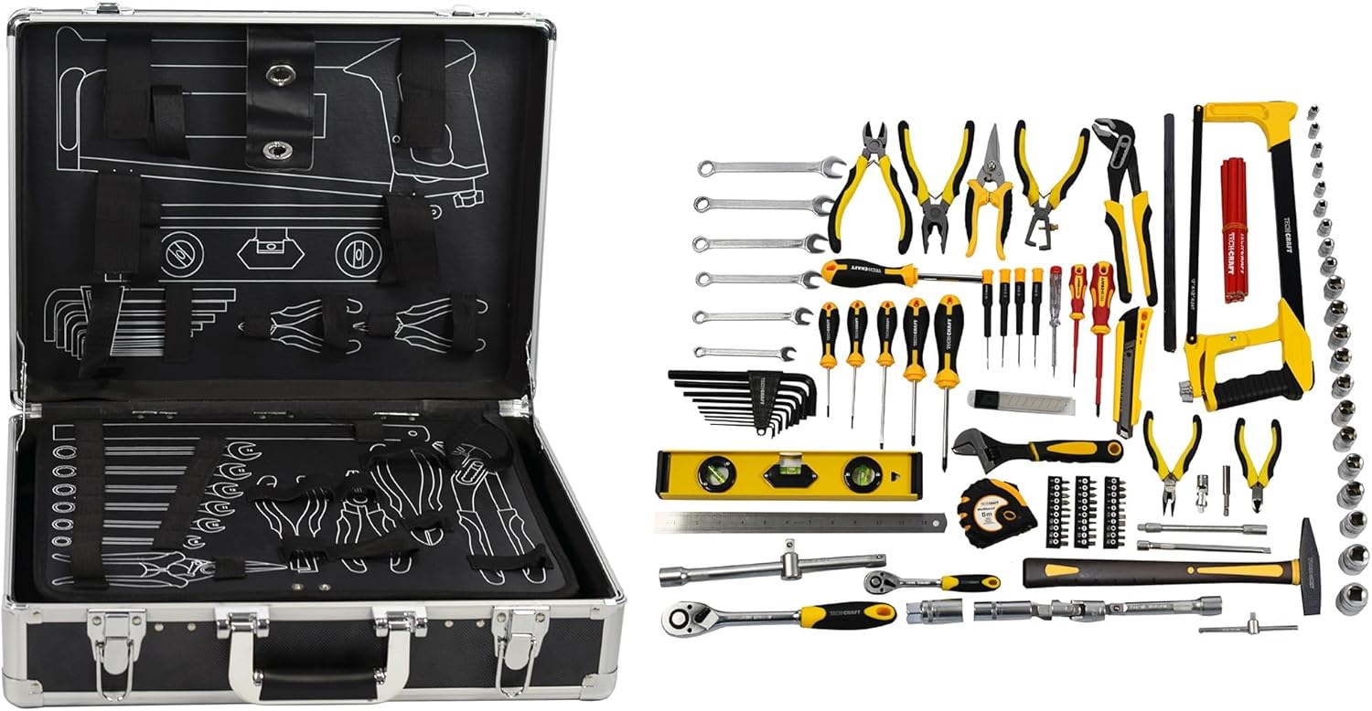 🔥 Angebote & Aktionen – Tool Box 130 Pieces | DIY Kit | Aluminium Tool Box | Tool Bag | Workshop Case | Weight Approx. 10 kg | Aluminium Case | 52 x 18 x 41 cm – Bild 3