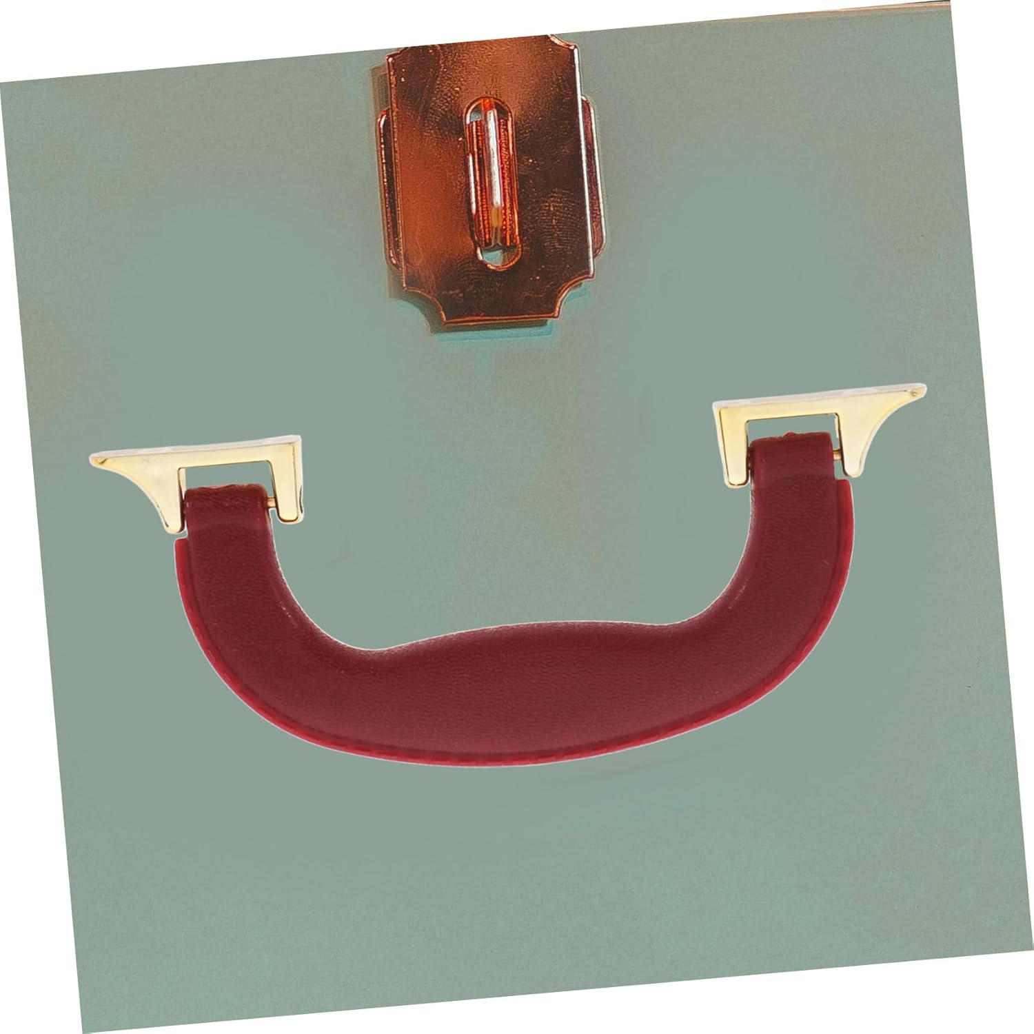 ⚒️ Bau & Montage – NUOBESTY 2 Stück rote Gepäckgriffe aus PU-Leder für Koffer, Ledergriffe für Schubladen, Ersatzteile, ergonomischer Griff – Bild 6