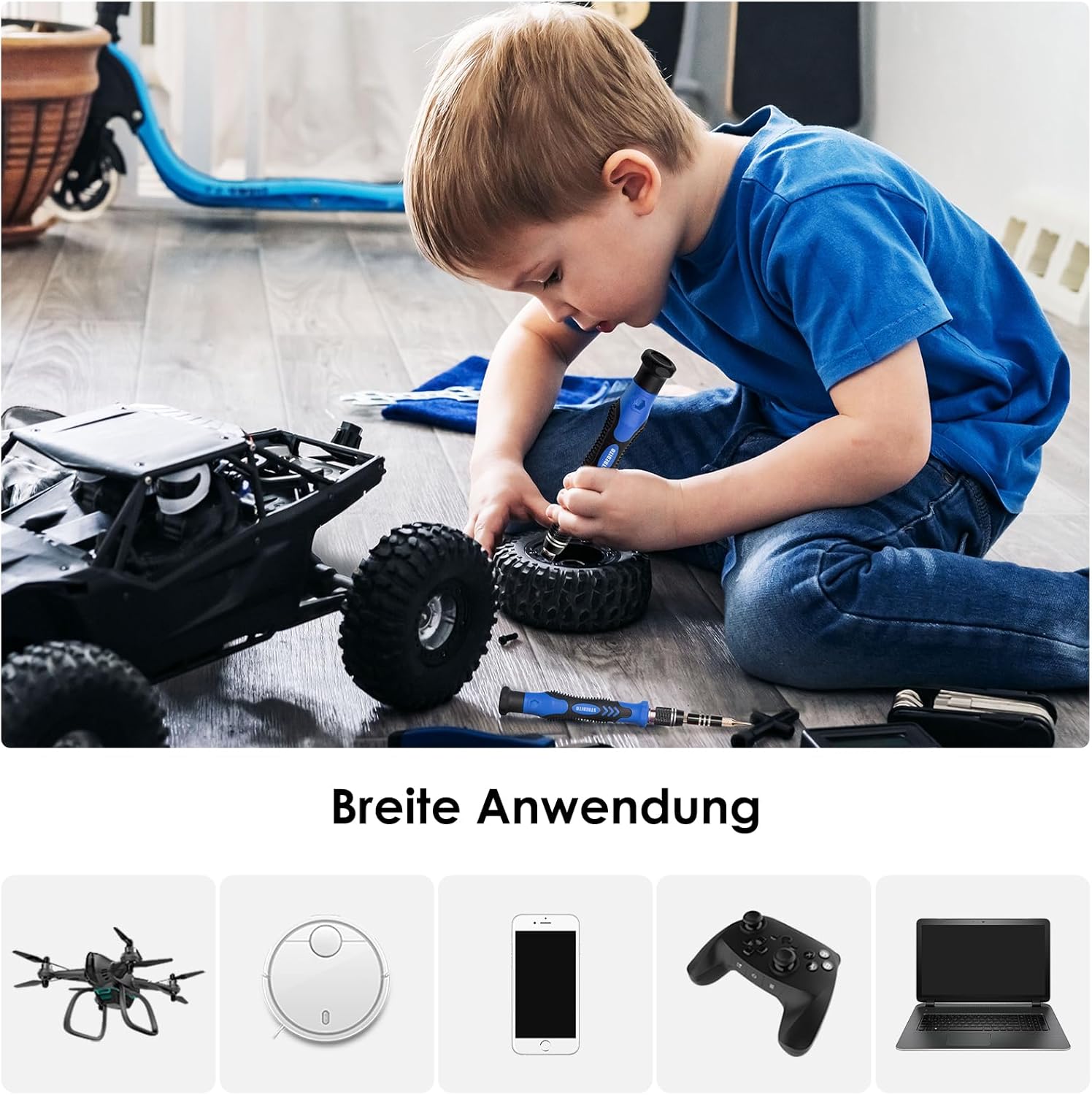 ⚡ Elektro & Technik – STREBITO Elektronische Präzisions-Schraubendreher-Sets, 142-teilig, mit 120 Bits, magnetisches Reparatur-Werkzeug-Set für iPhone, MacBook, Computer, Laptop, PC, Tablet, PS4, Spielekonsole – Bild 6