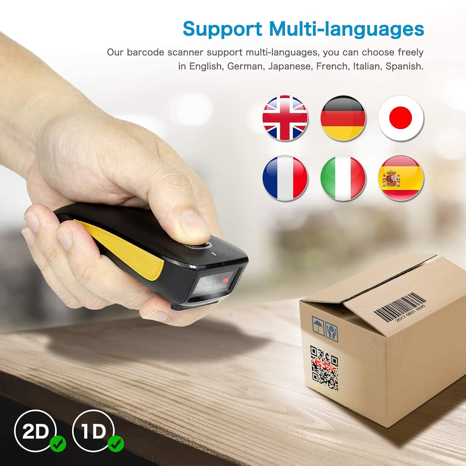 ⚡ Elektro & Technik – NETUM C750 Kabelloser Barcode-Scanner, Bluetooth-kompatibel, kleiner Taschen-USB-1D-2D-QR-Code-Scanner für Inventar, Barcode-Bildleser für Tablet, iPhone, iPad, Android, iOS, PC, POS – Bild 8