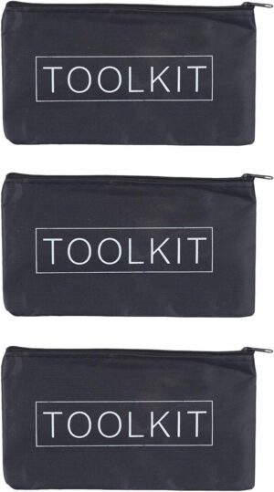 🔥 Angebote & Aktionen – 3 Stück Mehrzweck-Werkzeugtaschen, wasserdichte Aufbewahrungstaschen aus Canvas mit Reißverschluss, 11 x 19 cm, strapazierfähig und verschleißfest, ideal für Schraubendreher, Schraubenschlüssel