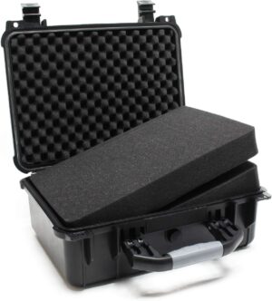 ⚡ Elektro & Technik – Wiltec Universalkoffer, 40,6 x 33 x 17,4 cm, schwarz, Schutzhülle, wasserdicht mit Druckausgleichsventil und verstellbaren Schaumstoffmatten