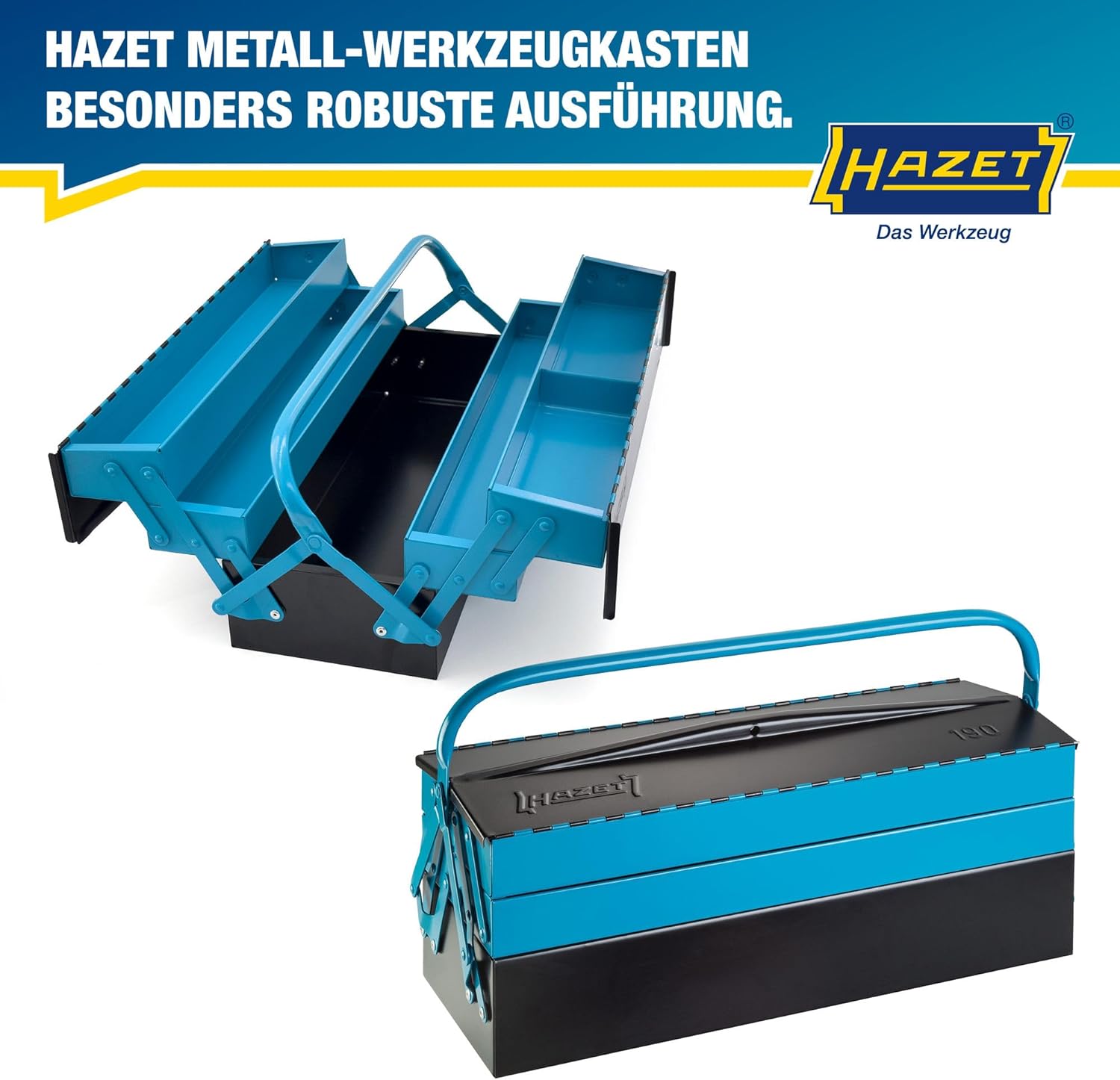 🔥 Angebote & Aktionen – Hazet 190L Metal Tool Box (Empty) - 245 x 575 x 210 mm – Bild 2