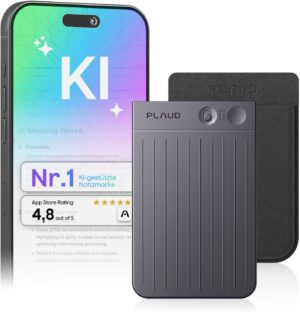 ⚡ Elektro & Technik – PLAUD NOTE AI Digital Voice Recorder, 64 GB Aufnahmegerät mit ChatGPT 4o zum Transkribieren und Zusammenfassen, One-Touch-Aufnahme, Rauschunterdrückung, 30 Stunden Aufnahme für Vorlesungen