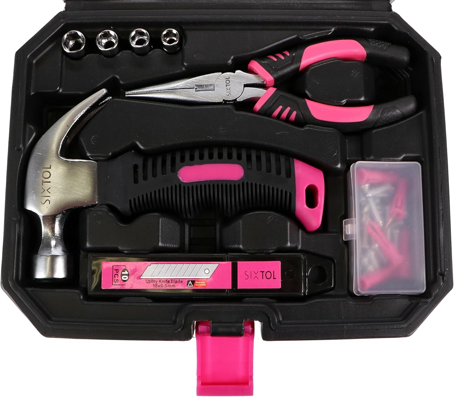 🔥 Angebote & Aktionen – Home Pink 66 Tool Set in Case | For Home Use | Tool Case | Screwdriver Bits | Robust, High Quality | Ideal for Household or Garage | in Practical Plastic Case | Pink – Bild 3