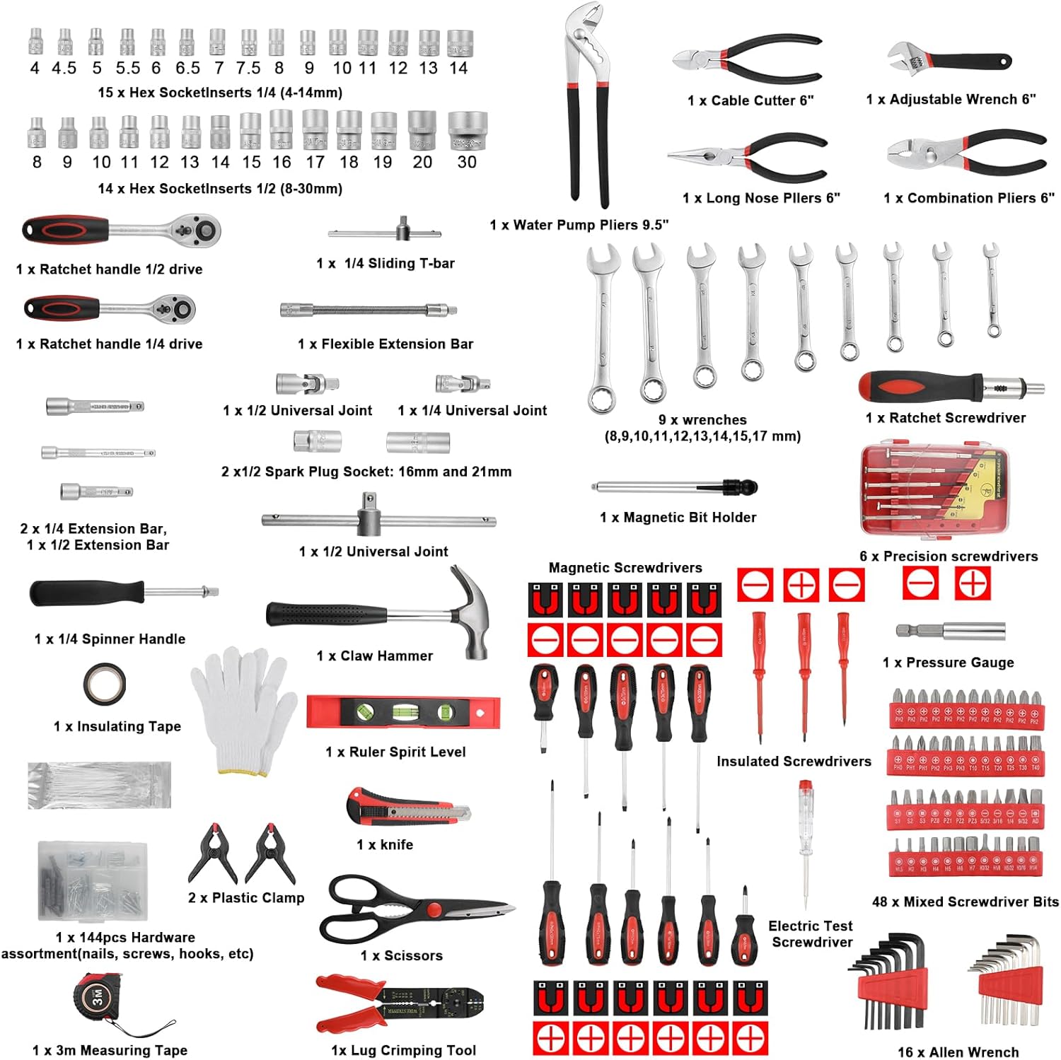 🔥 Angebote & Aktionen – TLGREEN Tool Box Filled 799-Piece Tool Set in Aluminium Case, Tool Box Rolling Case, Tool Trolley Tool Set for Car, DIY Repair and Maintenance, for Home, Garage and Workshop – Bild 2