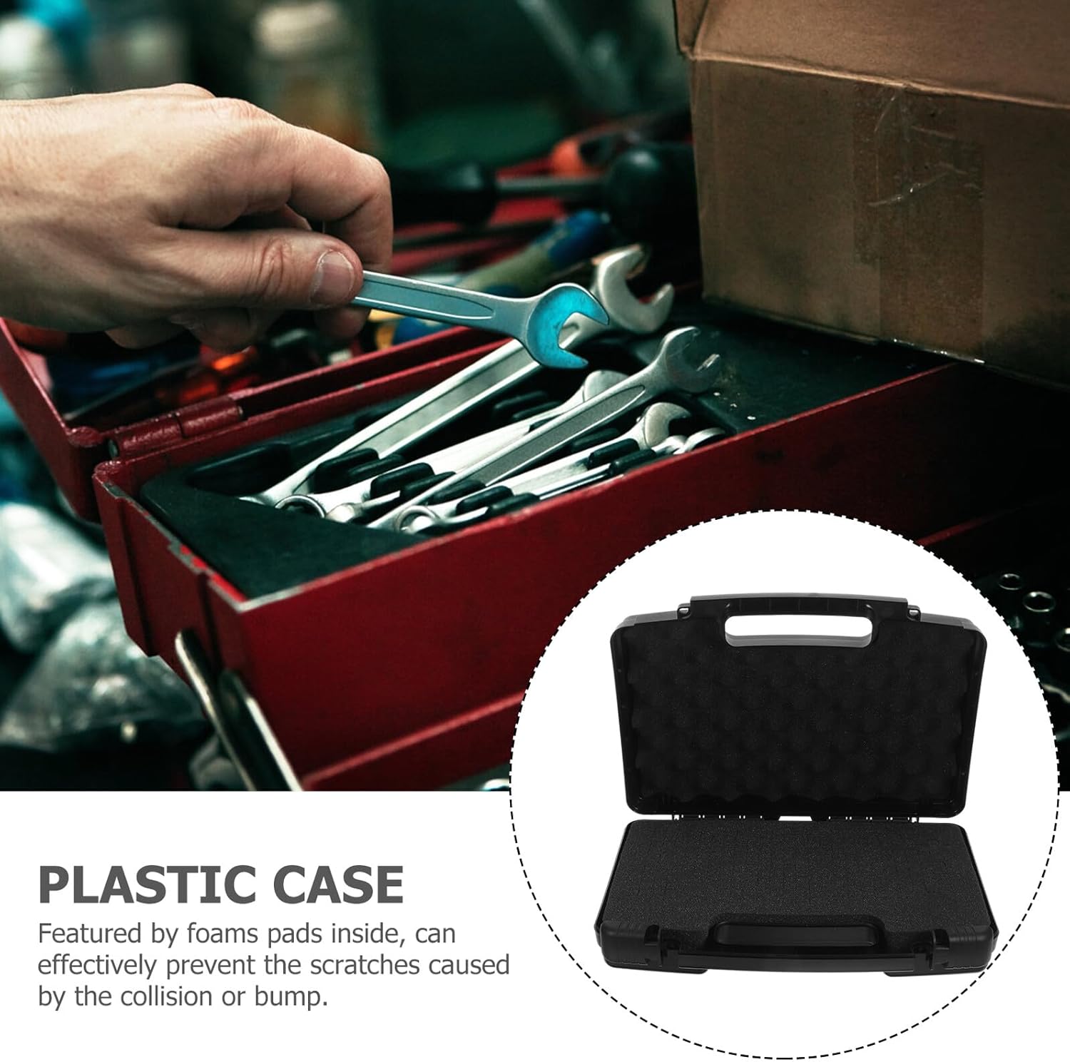 ⚡ Elektro & Technik – TOYANDONA Kleiner Hartschalen-Werkzeugkoffer mit Schaumstoffeinlage, tragbarer Werkzeug-Organizer für Auto und Elektriker, stoßfest und langlebig – Bild 6