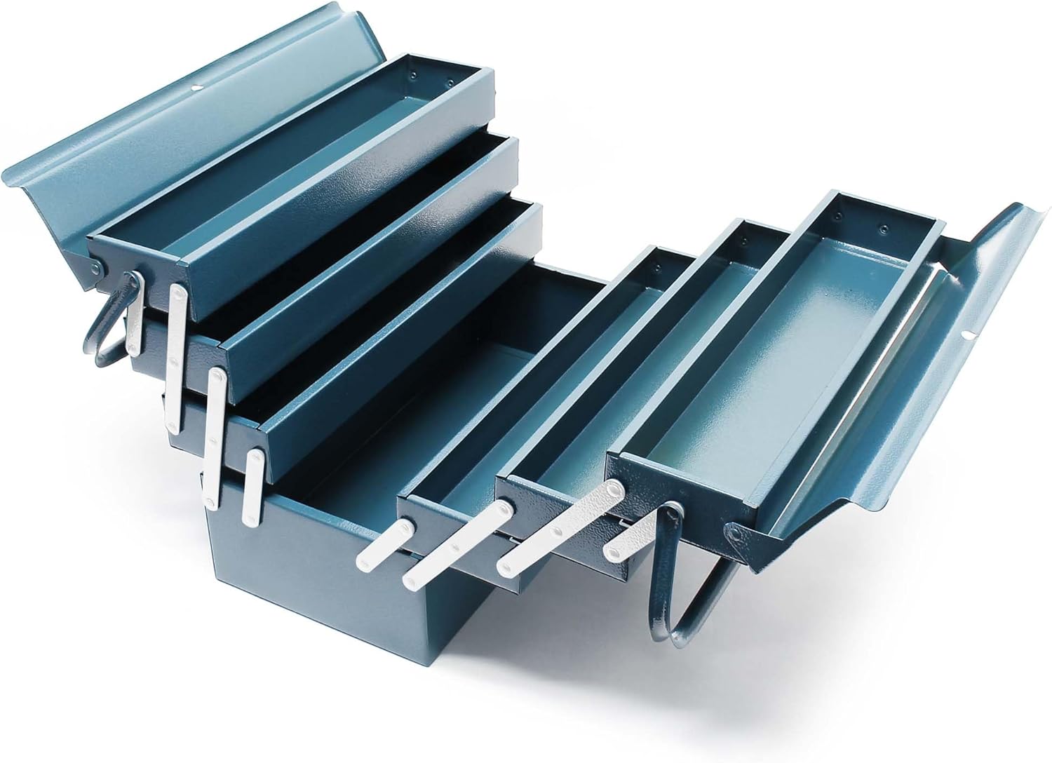 🔥 Angebote & Aktionen – Wiltec Steel Tool Box 420 x 200 x 250 mm with 7 Compartments, Durable Tool Box with Handle, Tool Box