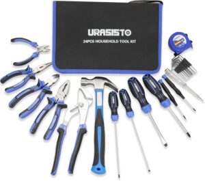 🔥 Angebote & Aktionen – 24pcs Household Tool Kit Repair Hand Tool Set Bag with Hammer, Screwdriver, Pliers, Wrench Set with Storage Bag