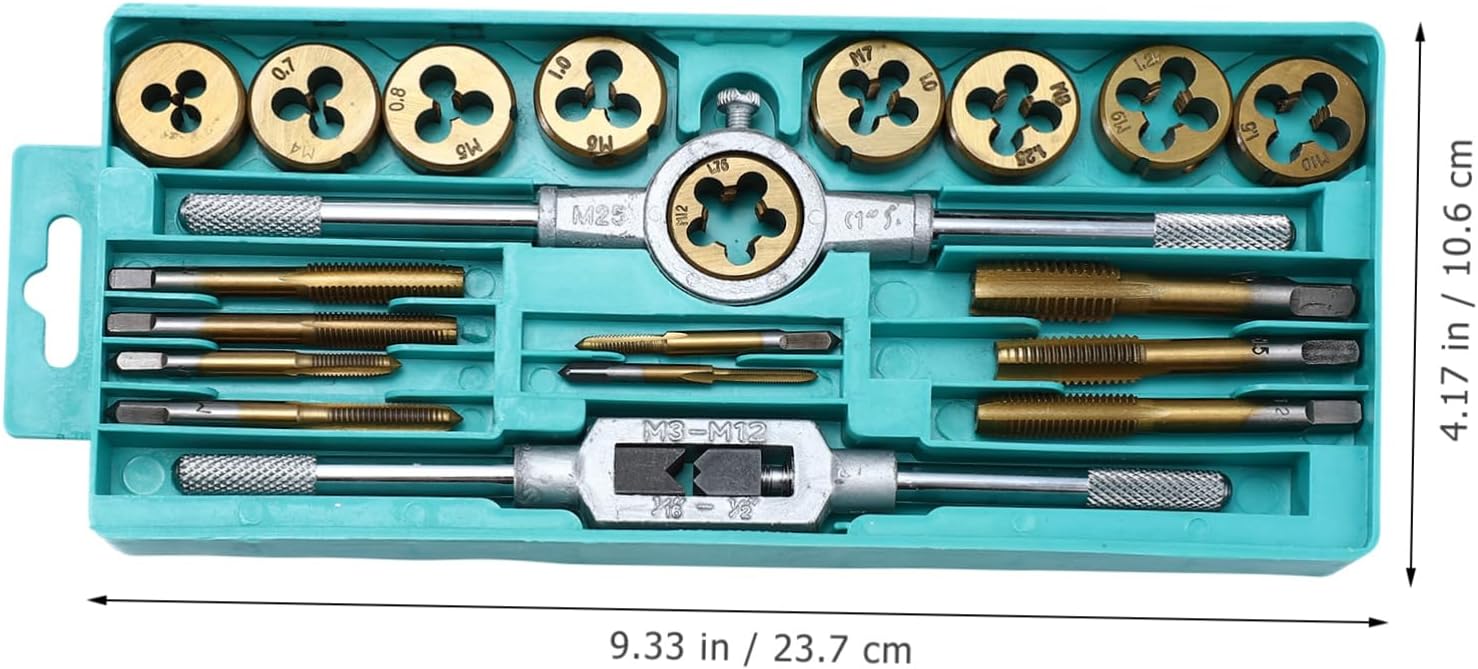 🚗 KFZ & Werkstatt – HOMSFOU 1 Set Tap on Die Set Pliers Car Tools Nut Grinder Tool Box Tool Box Tap Wrench Steel Tap Wrench Alloy Steel Golden – Bild 5