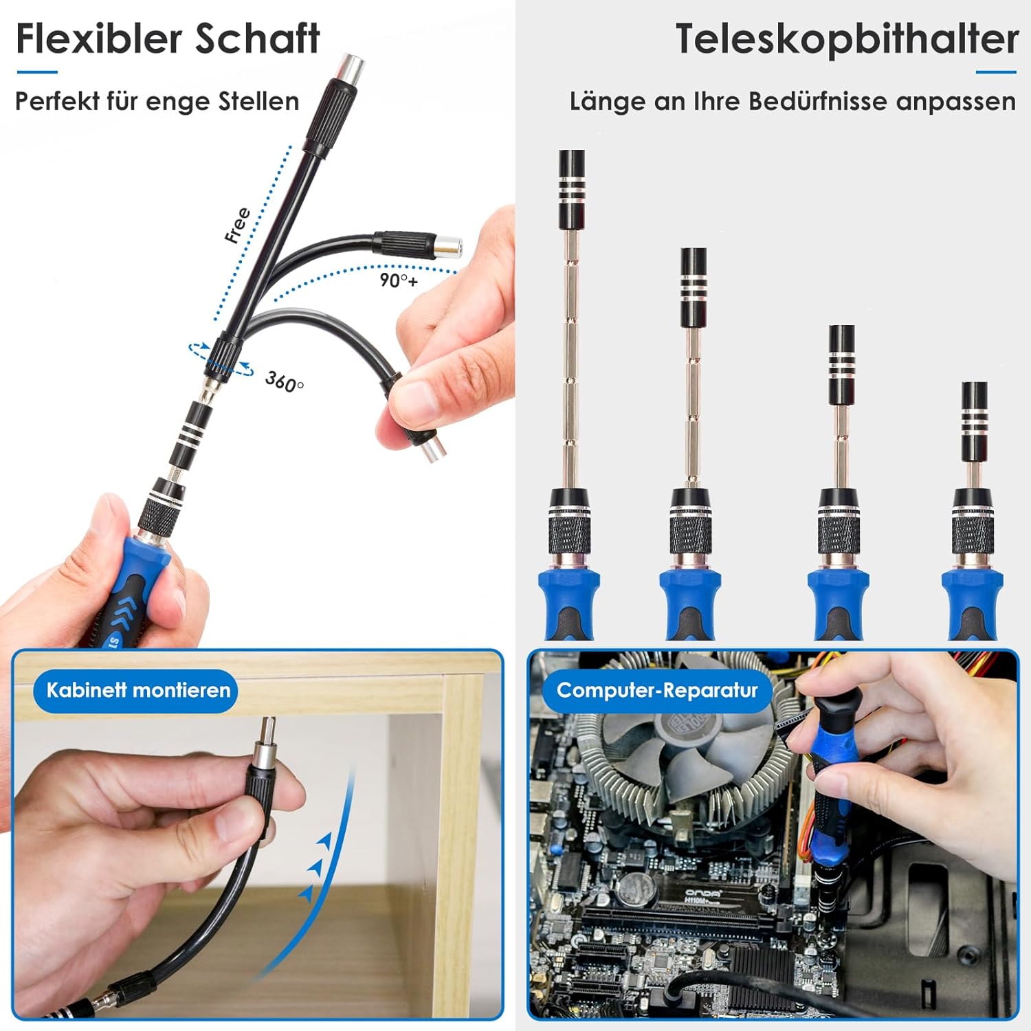 ⚡ Elektro & Technik – STREBITO Elektronische Präzisions-Schraubendreher-Sets, 142-teilig, mit 120 Bits, magnetisches Reparatur-Werkzeug-Set für iPhone, MacBook, Computer, Laptop, PC, Tablet, PS4, Spielekonsole – Bild 4