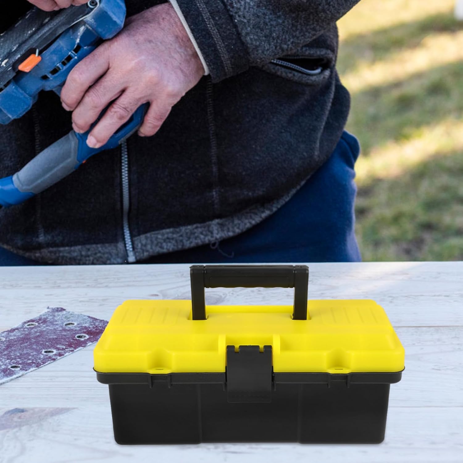 ⚒️ Bau & Montage – Werkzeugkoffer Einlagig Robuster Kunststoff Werkzeugkasten mit großer Kapazität Wie wiederverwendbare Aufbewahrungsbox für Haushalt und Handwerk Tragbar und platzsparend – Bild 9