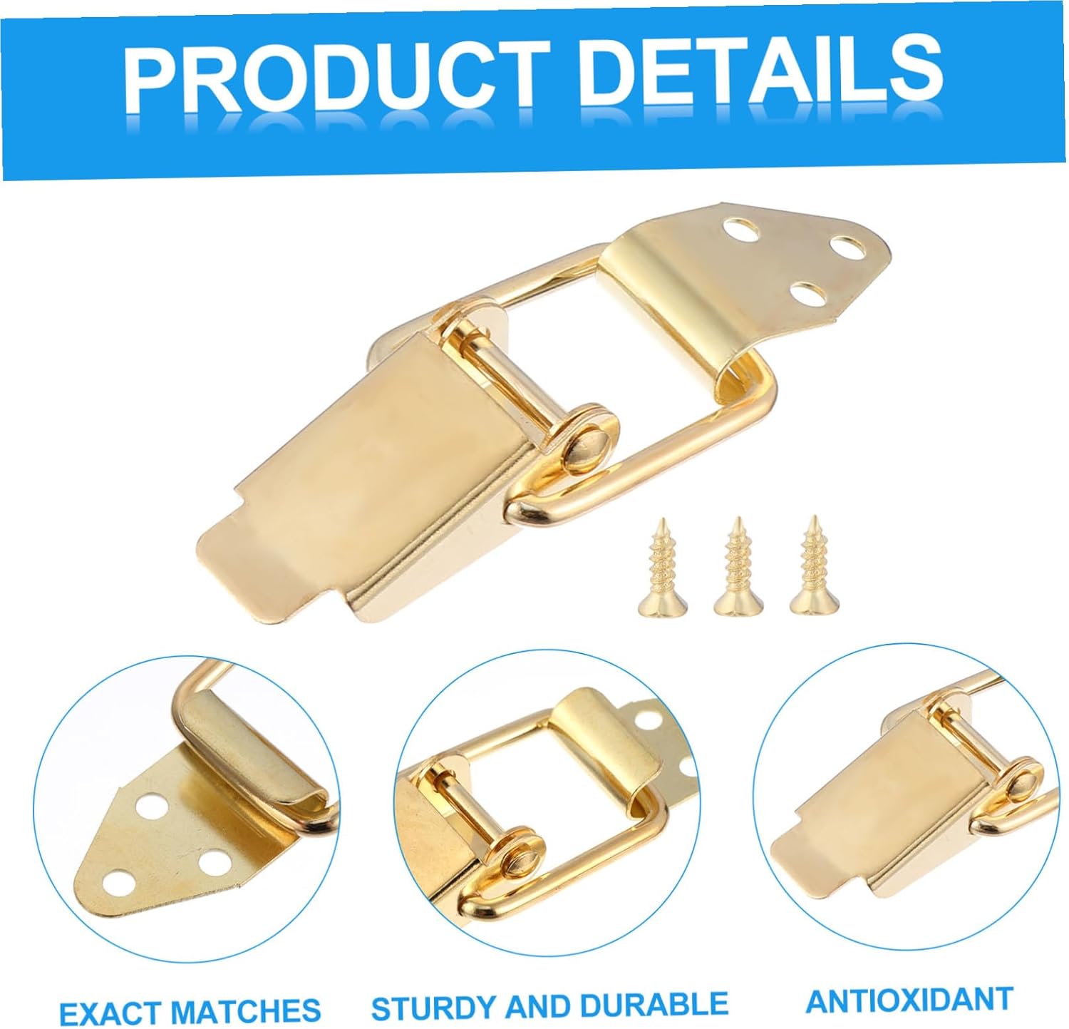 ⚒️ Bau & Montage – Gatuida 12 Stück Teiliges Vintage Eisen Toggle Verschluss Federbelastet Robust für Werkzeugkoffer Kistenboxen Ersatz Haspe Schloss Einfach Montage Gelb – Bild 9