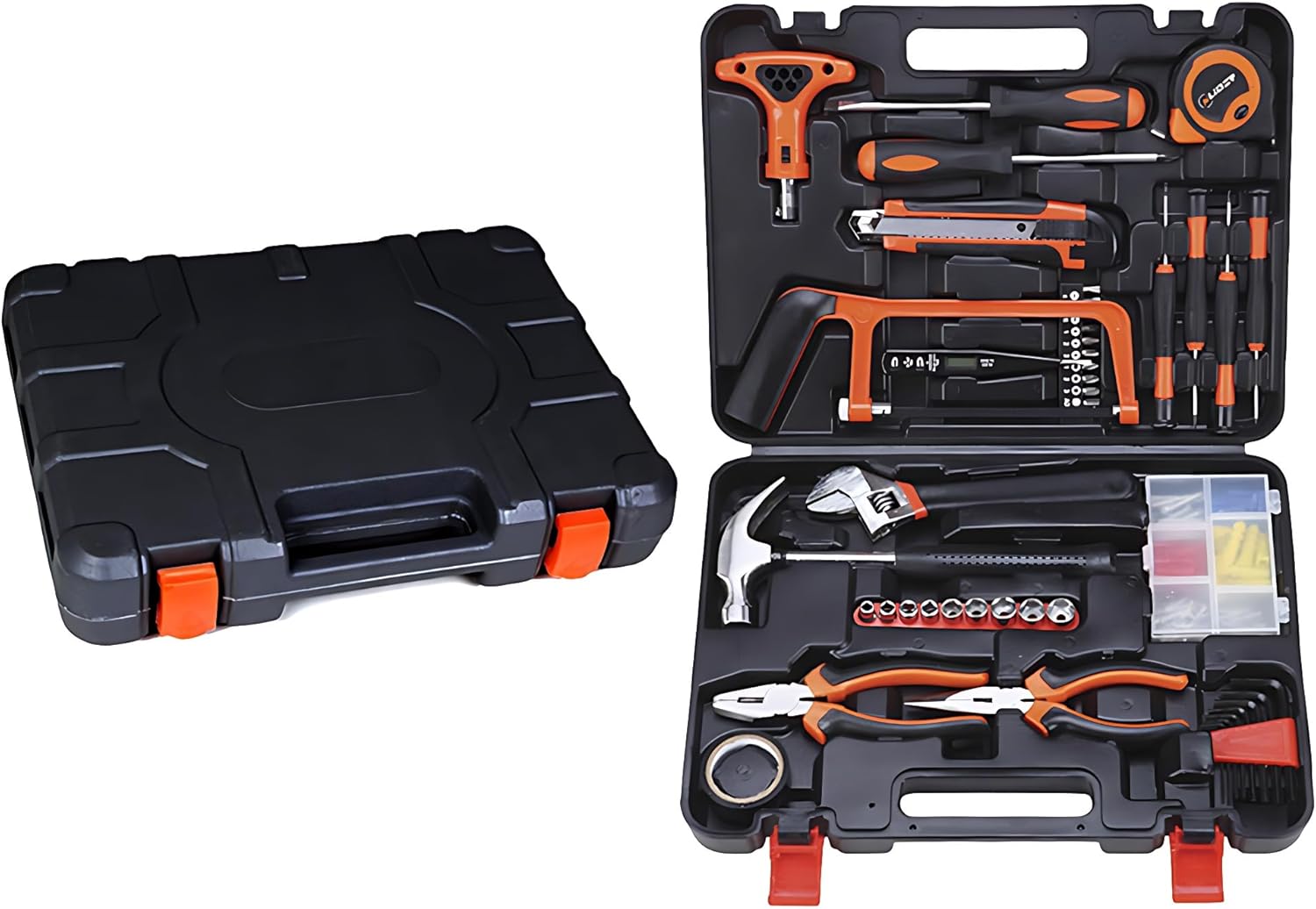 🔥 Angebote & Aktionen – UUE 82-Piece Filled Tool Box Household Tool Box Made of Sturdy Plastic, Equipped with Wrench, Needle Nose Pliers, Tape Measure etc., for Home and Workshop – Bild 8