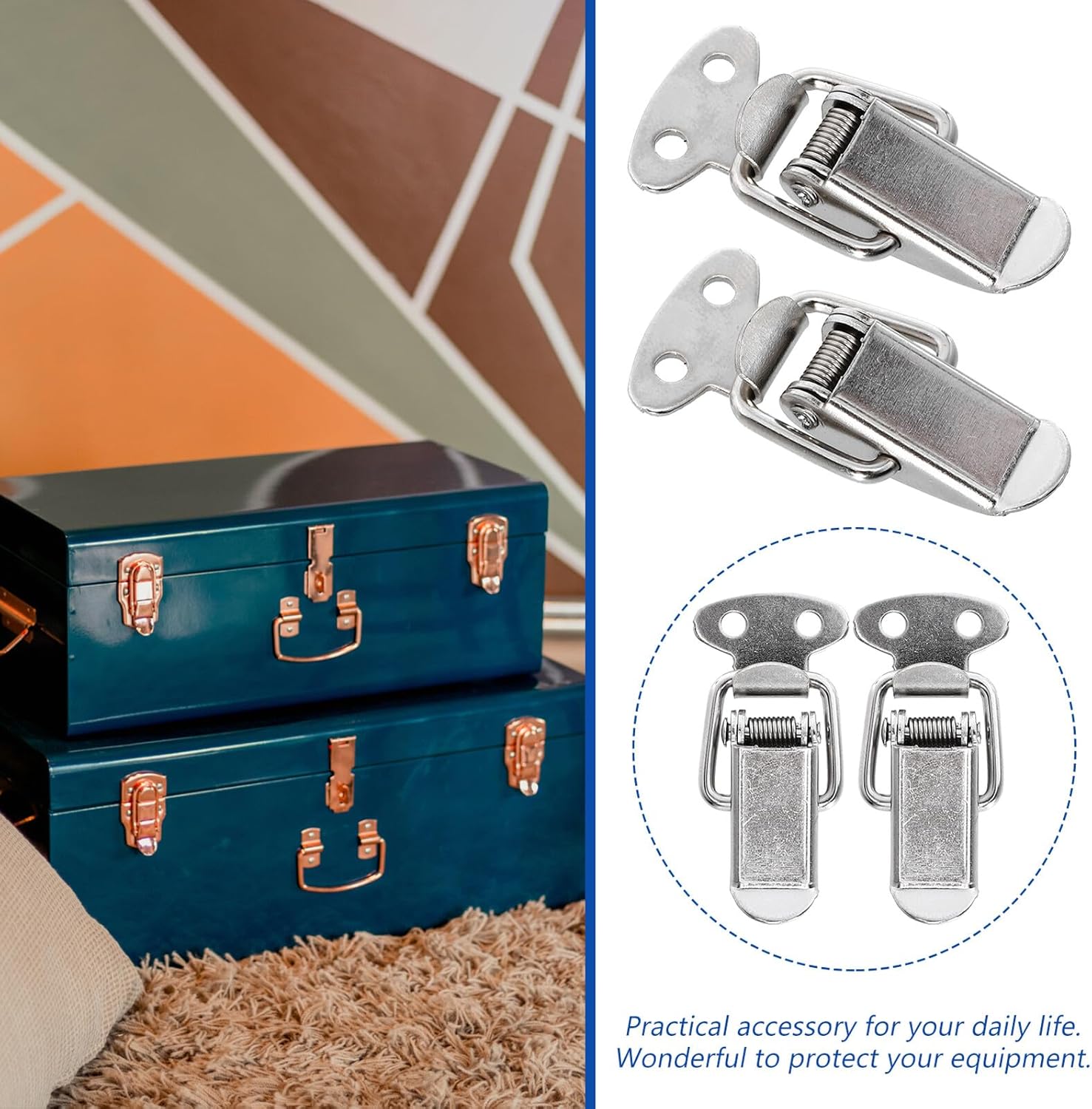 ⚒️ Bau & Montage – Toddmomy 10 Stück Teiliges Verstärkte Schnappverschluss Robustes Industrie Case Lock Zubehör Mini Toggle Latch für Werkzeugkoffer Schränke Holzkisten Einfache Montage Langlebig – Bild 9
