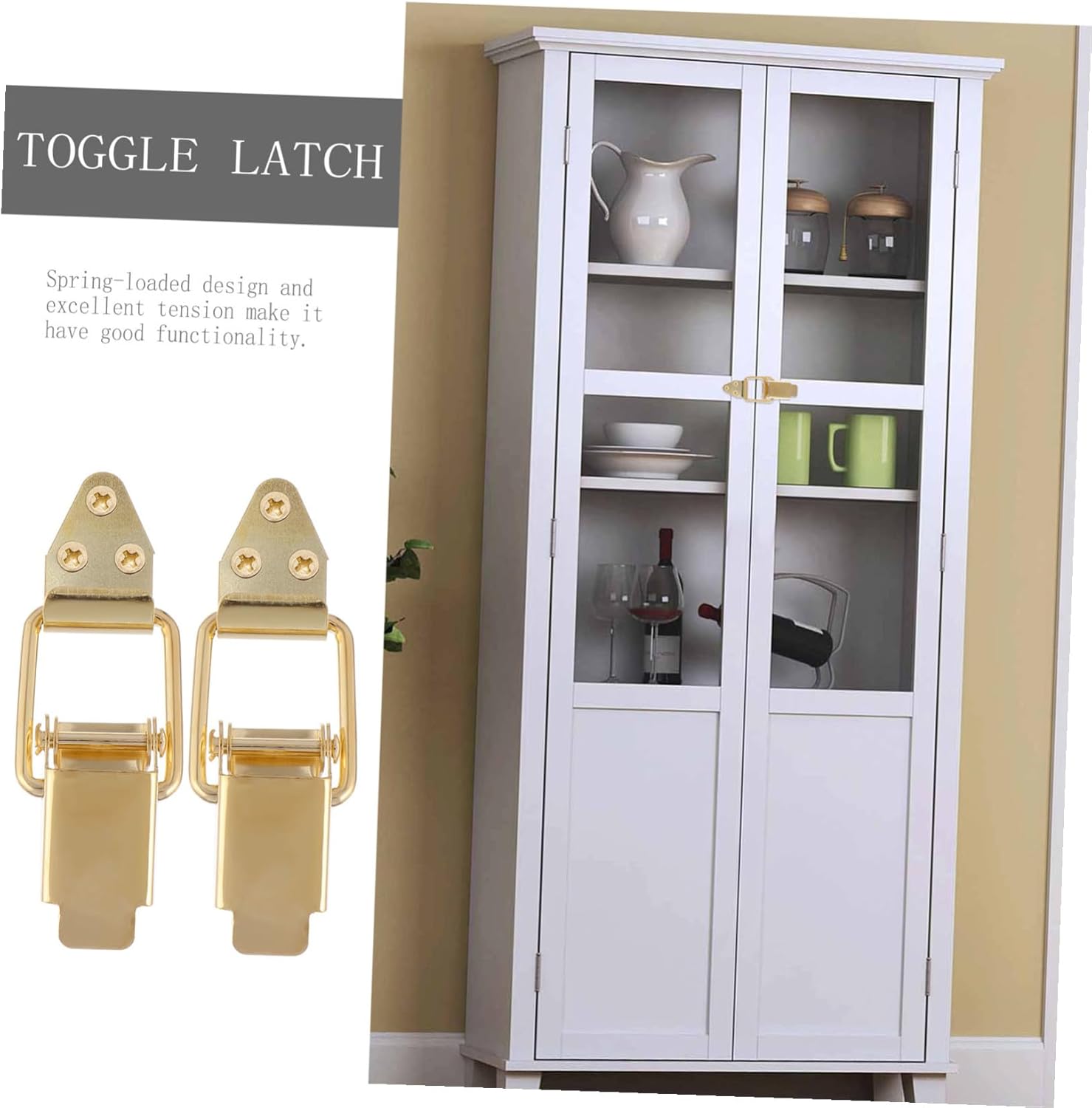 ⚒️ Bau & Montage – Gatuida 12 Stück Teiliges Vintage Eisen Toggle Verschluss Federbelastet Robust für Werkzeugkoffer Kistenboxen Ersatz Haspe Schloss Einfach Montage Gelb – Bild 8