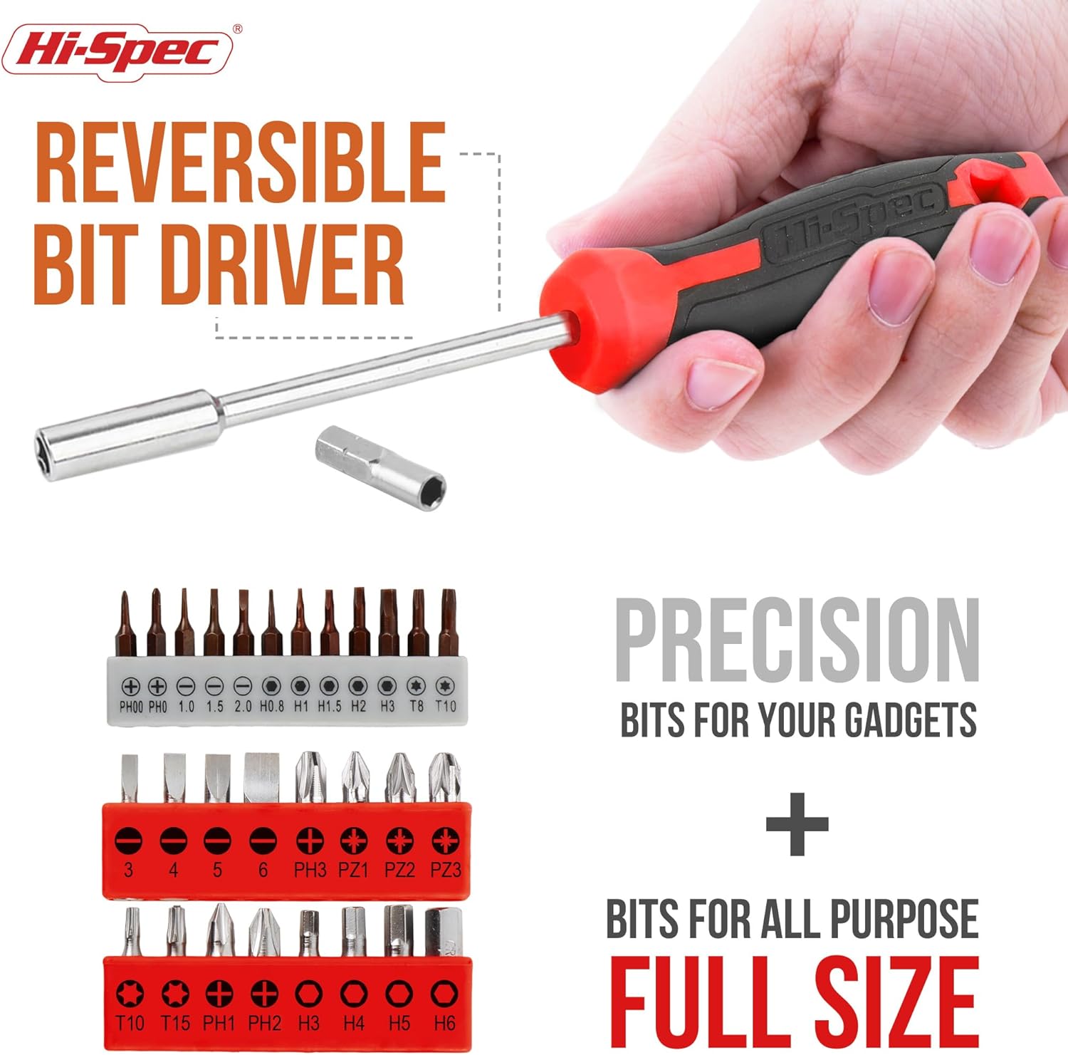 🔥 Angebote & Aktionen – Hi-Spec Home DIY Tool Box Filled 42 Pieces Small Tool Box Filled with Red Tools and 2-in-1 Screwdriver Bit Handle for Repairs – Bild 2