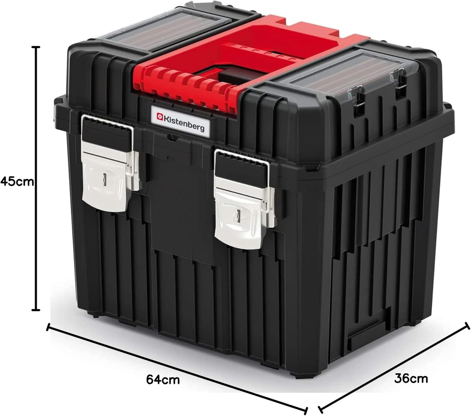 🔥 Angebote & Aktionen – Kistenberg 2-in-1 Tool Trolley, Tool Box, Workshop Case, Rolling Workshop (Clamp Clasps, Organiser in Lid, Dustproof, 450 x 360 x 640 mm (with Metal Closure) – Bild 8
