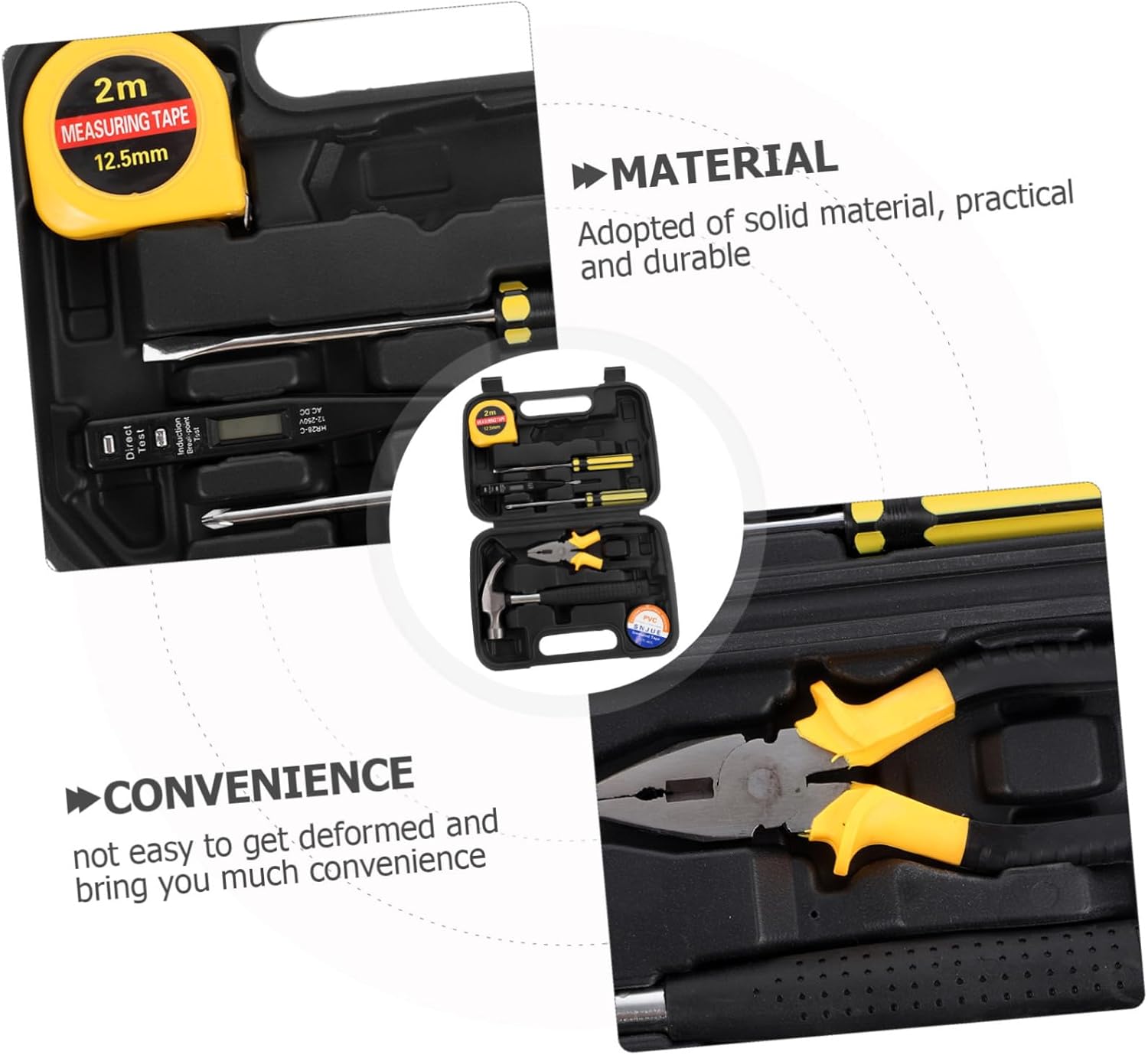 🚗 KFZ & Werkstatt – Hemobllo 9-Piece Tool Set, Multifunctional Tool Box for DIY and Automotive Repair, Robust Hand Tools for Precise Repairs and Maintenance, Compact and – Bild 5