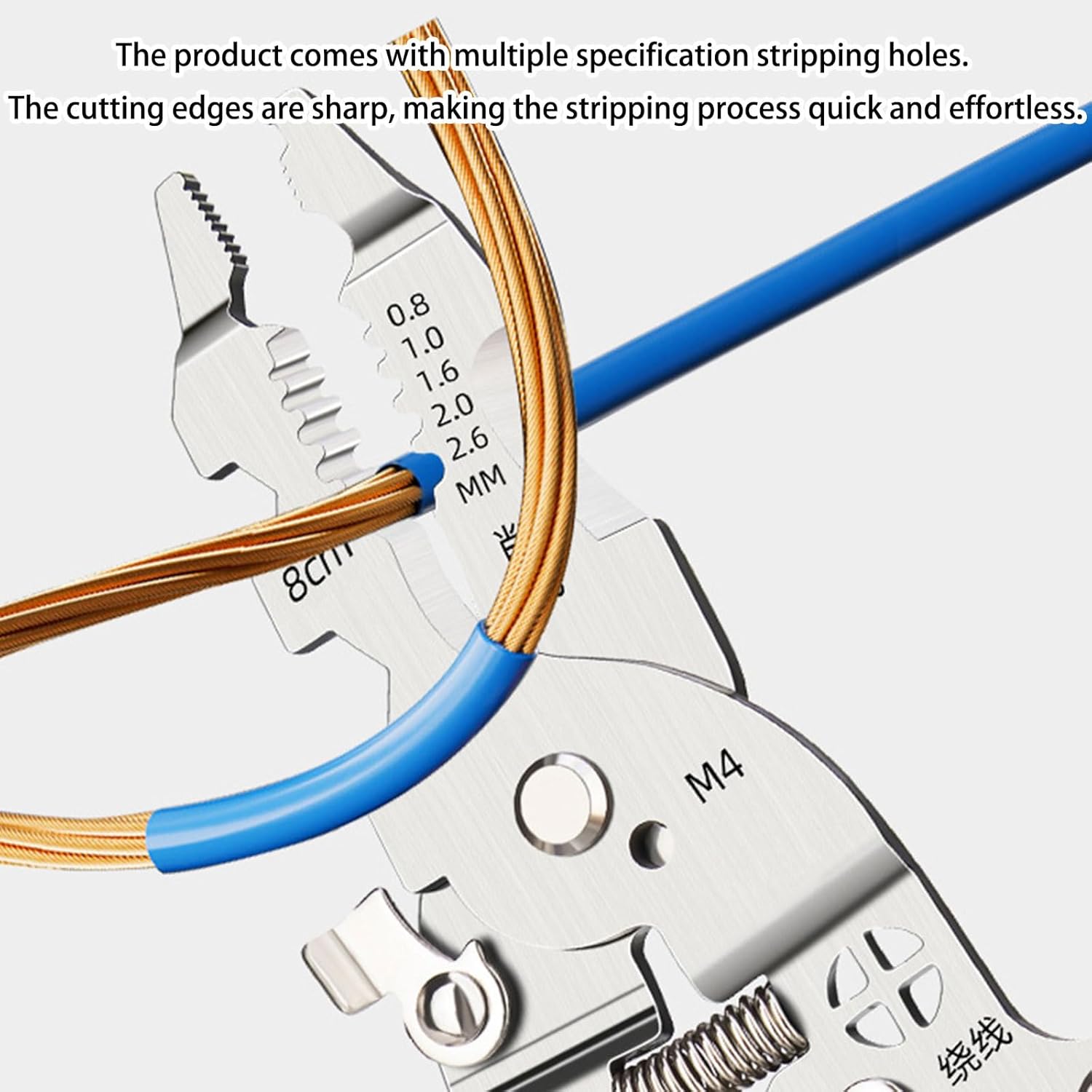 ⚡ Elektro & Technik – Unverzichtbares Werkzeug-Set für Elektriker, Abisolierzange, Spannungsprüfer, Kabelschneider, stabiler Karbonstahl, für den professionellen Gebrauch, widerstandsfähige Elektriker-Abisolierzange – Bild 2