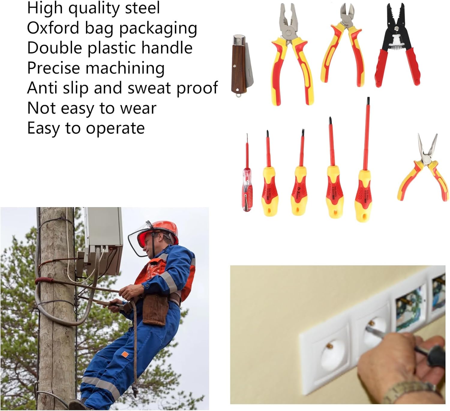 ⚡ Elektro & Technik – CHICIRIS Elektriker-Werkzeugset mit isolierten Schraubendrehern und Zangen für die Reparatur von Elektrogeräten, 10-teiliges Werkzeugset für professionelle Elektriker und Heimwerker – Bild 5