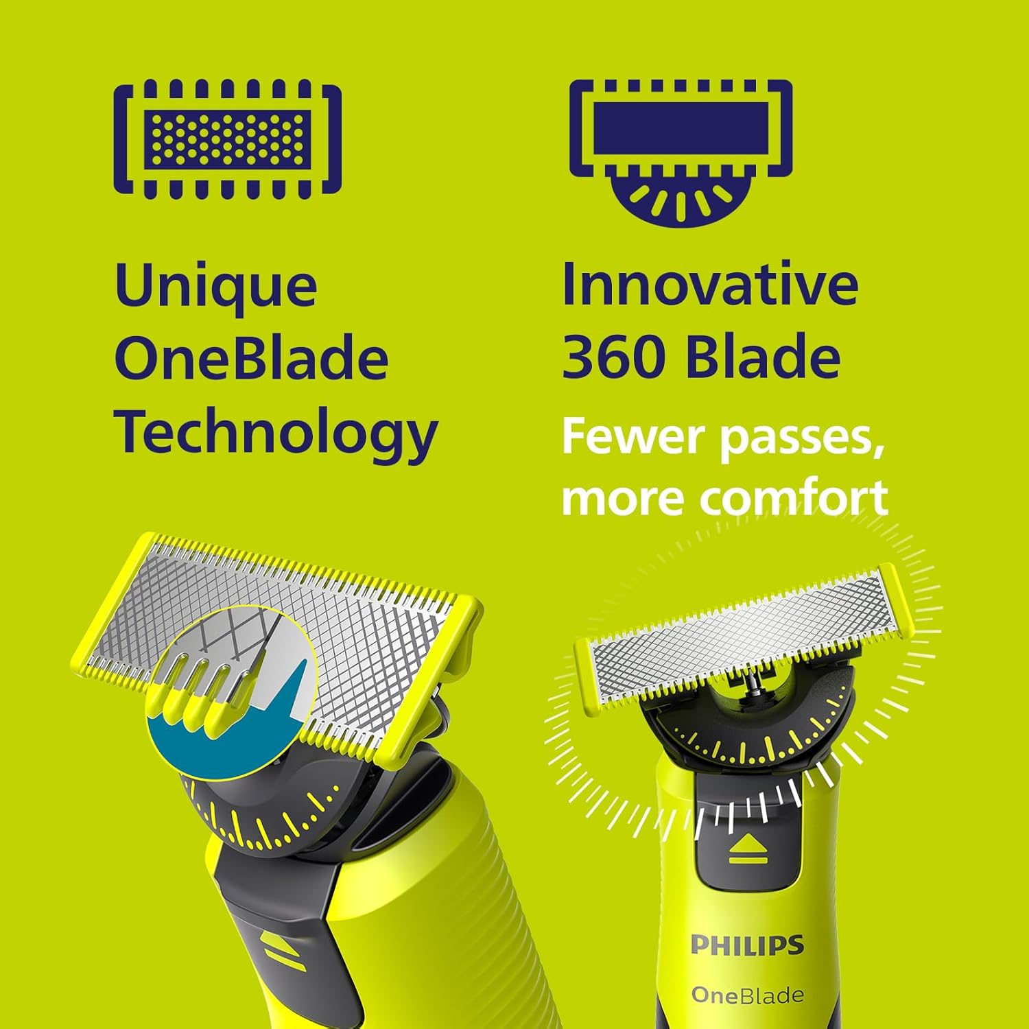 ⚡ Elektro & Technik – Philips OneBlade 360 mit Konnektivität Face+Body, Elektrischer Bartschneider, Rasierer und Body Groomer mit 360-Klingen-Technologie, 360-Klinge, 5in1 verstellbarer Kamm, Body Kit, (Modell QP4631/30) – Bild 5