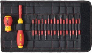 ⚡ Elektro & Technik – WIHA 2831T18, slimVario Schraubendreher- und Bitsatz, mit Stubby im Beutel, VDE-isoliert, (41231), 18-teilig, SCHLITZ - POZIDRIV - PHILIPS - SL/POZI - STAR - HEX