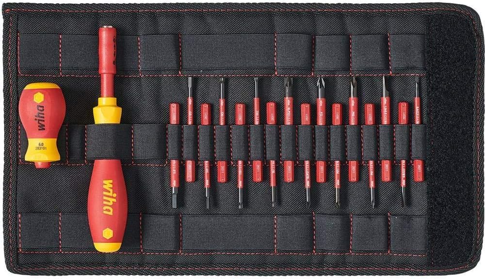 ⚡ Elektro & Technik – WIHA 2831T18, slimVario Schraubendreher- und Bitsatz, mit Stubby im Beutel, VDE-isoliert, (41231), 18-teilig, SCHLITZ - POZIDRIV - PHILIPS - SL/POZI - STAR - HEX