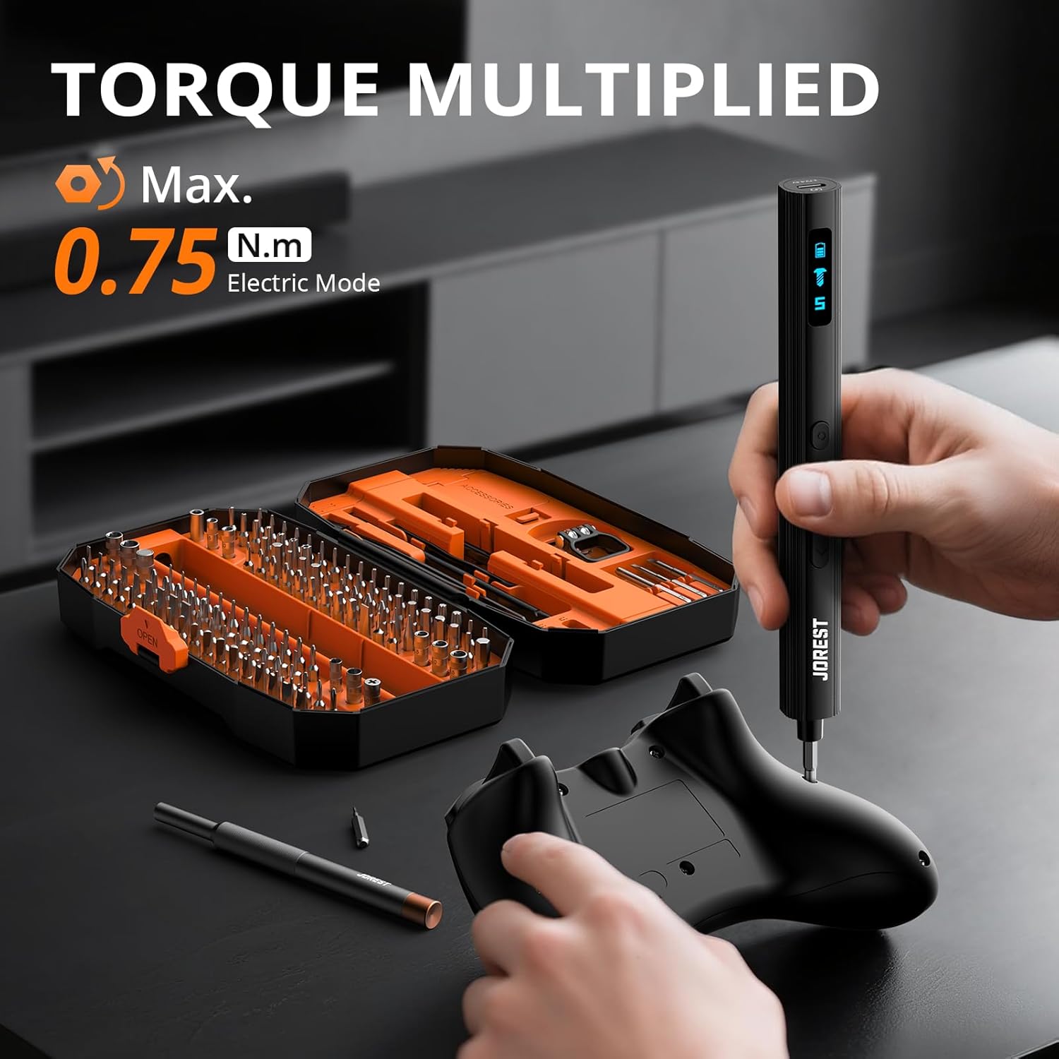 🔥 Angebote & Aktionen – JOREST 155 in 1 Mini Electric Screwdriver Set, Precision Mechanic Electric Screwdriver, Repair Tool Set for Macbook, Laptop, PC, RC, PS5, Switch, Xbox, iPhone, Glasses, Watch – Bild 2