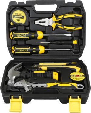 🔥 Angebote & Aktionen – DOWELL Tool Set 10 Pieces Homeowners General Household Small Hand Tool Set with Plastic Tool Box Storage Case