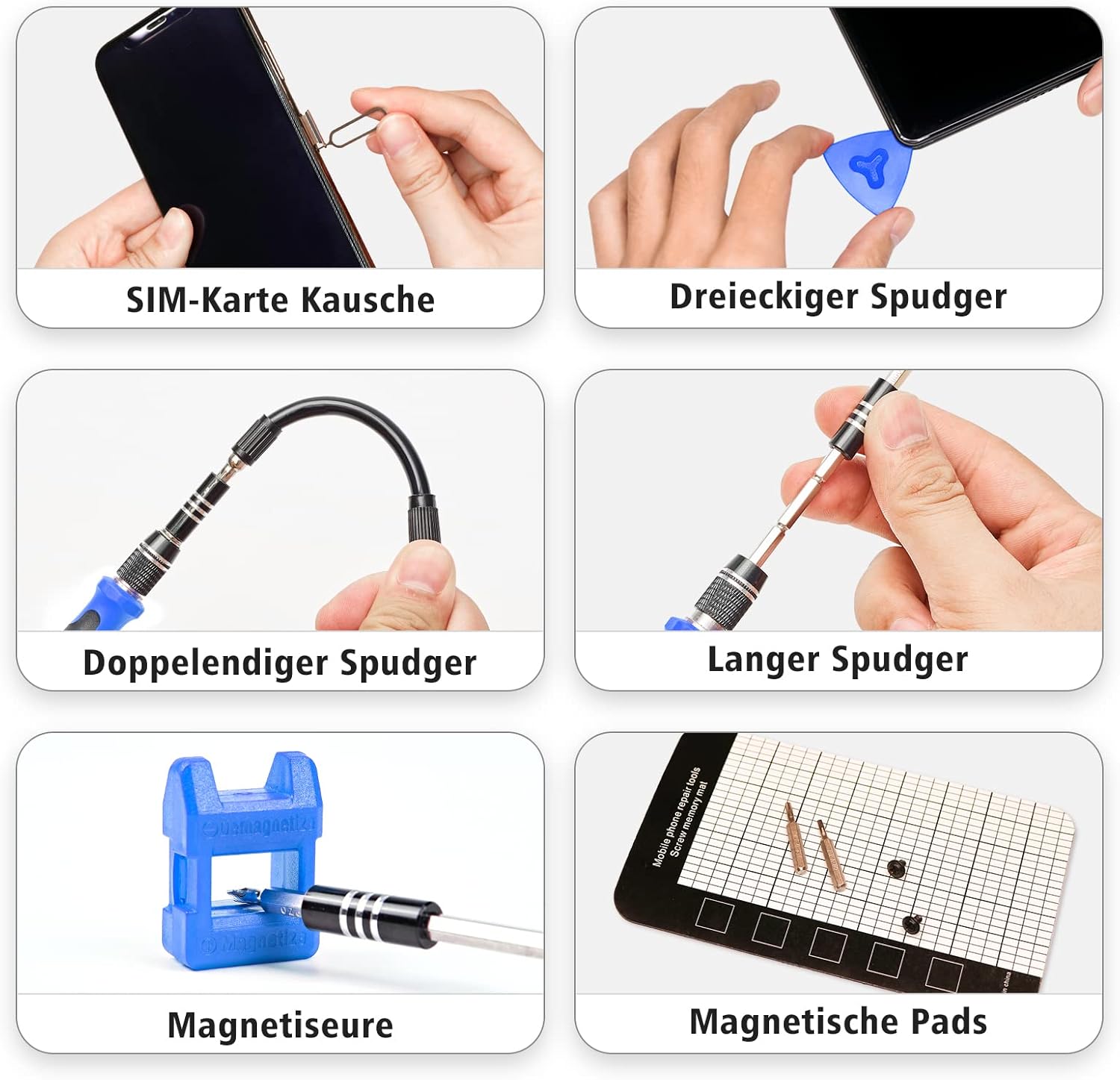 ⚡ Elektro & Technik – SHARDEN Präzisions-Schraubendreher-Set, 122-in-1 Mini-Präzisionswerkzeug-Set mit Torx T2 T5 T6 T8 T9, Handy-Reparatur-Set für Uhr, PC, Brille, PS, Kamera, iPhone mit 1 Magnetpad – Bild 6