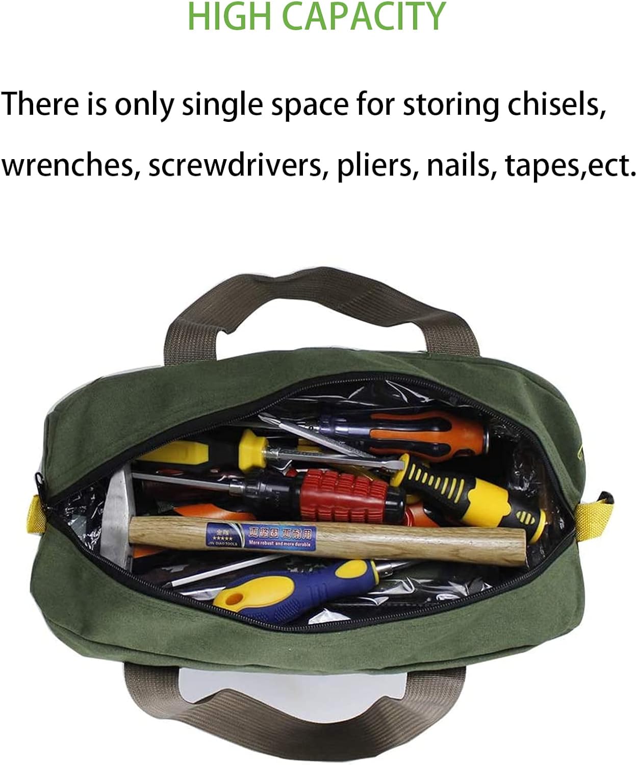 🔥 Angebote & Aktionen – Tool Bag, 14 Inch Organizer, 36 x 13 x 20.5 cm, Heavy Duty Storage Bag, Wide Mouth Plumbing Tool Bag – Bild 4