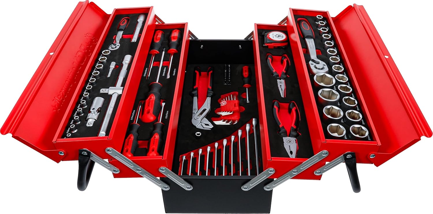 🚗 KFZ & Werkstatt – BGS Diy 6056 Metal Tool Box with Tool Assortment 86 Pieces