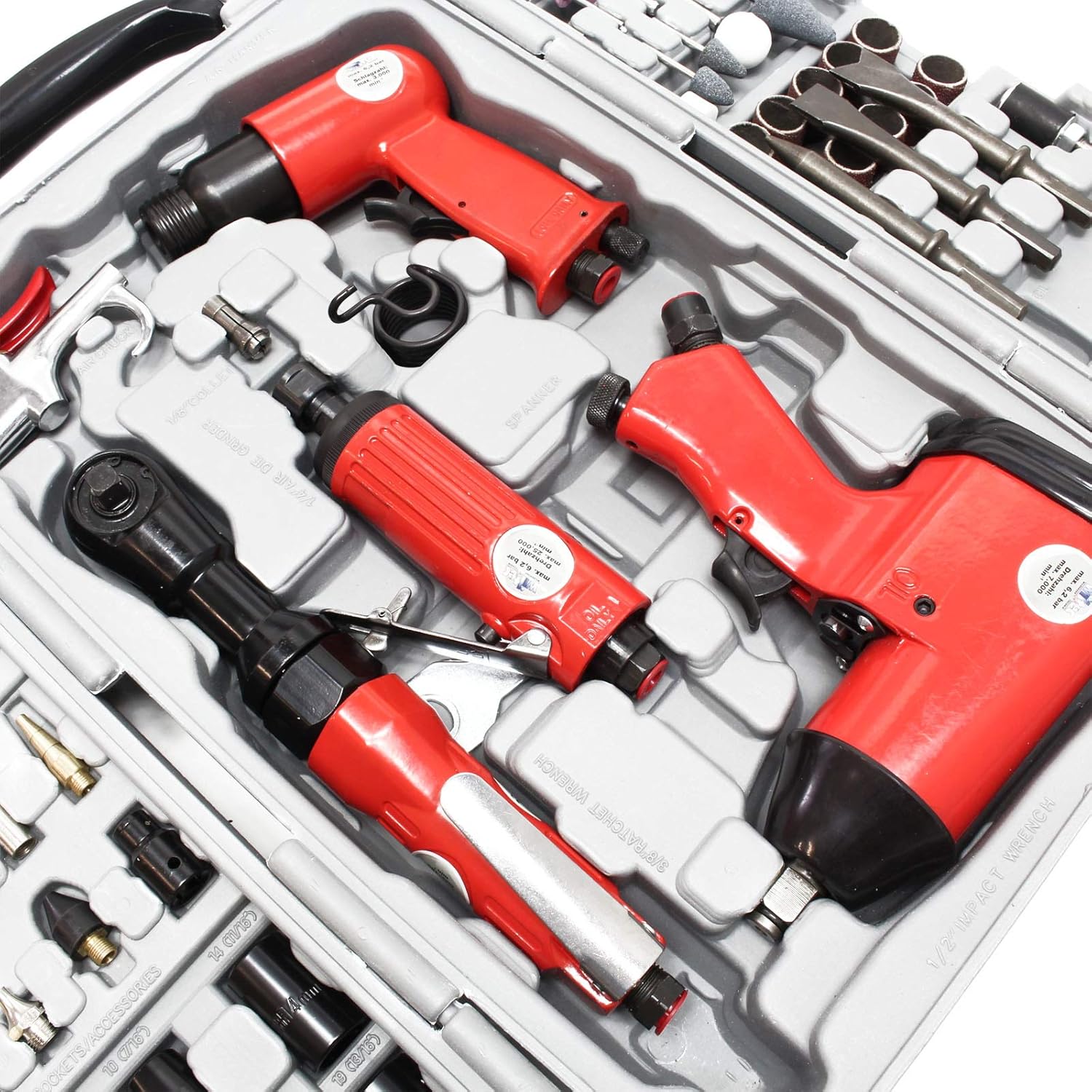 🚗 KFZ & Werkstatt – 71-Piece Pneumatic Tool Set including Impact Driver and Many Accessories – Bild 2