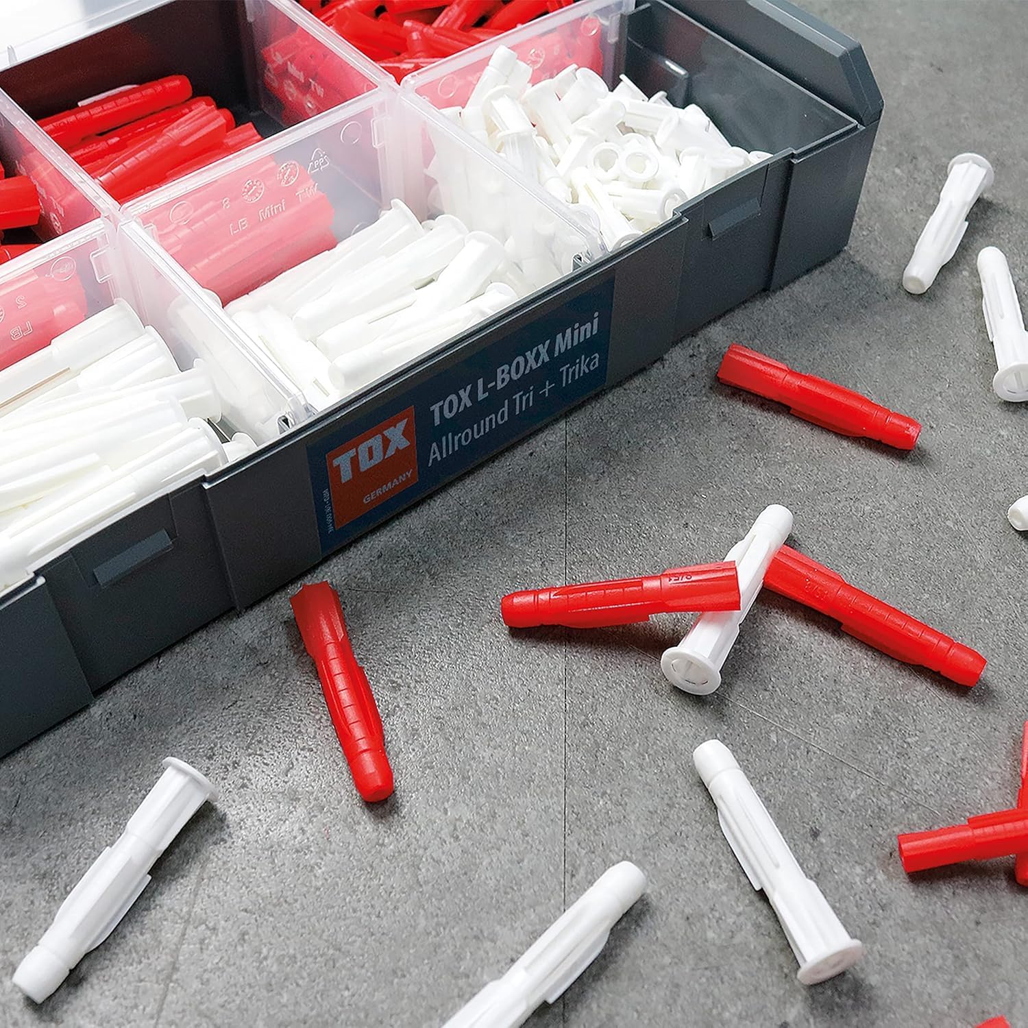 🔥 Angebote & Aktionen – TOX L-BOXX Mini Allround Tri + Trika Dowel Assortment, 200 Pieces, Adjustable, Stackable M, with All-Purpose Dowel Tri + Trika in Various Sizes for Fixings in Almost All Building Materials, 094900301 – Bild 6
