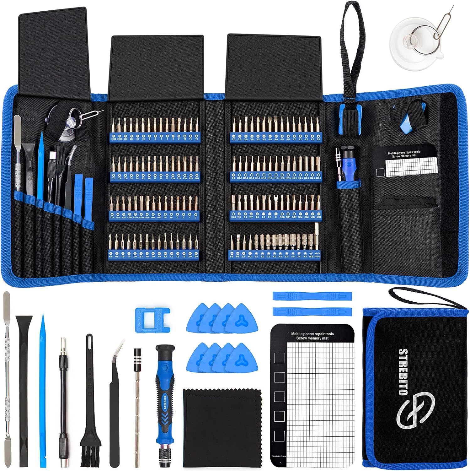 ⚡ Elektro & Technik – STREBITO Elektronische Präzisions-Schraubendreher-Sets, 142-teilig, mit 120 Bits, magnetisches Reparatur-Werkzeug-Set für iPhone, MacBook, Computer, Laptop, PC, Tablet, PS4, Spielekonsole