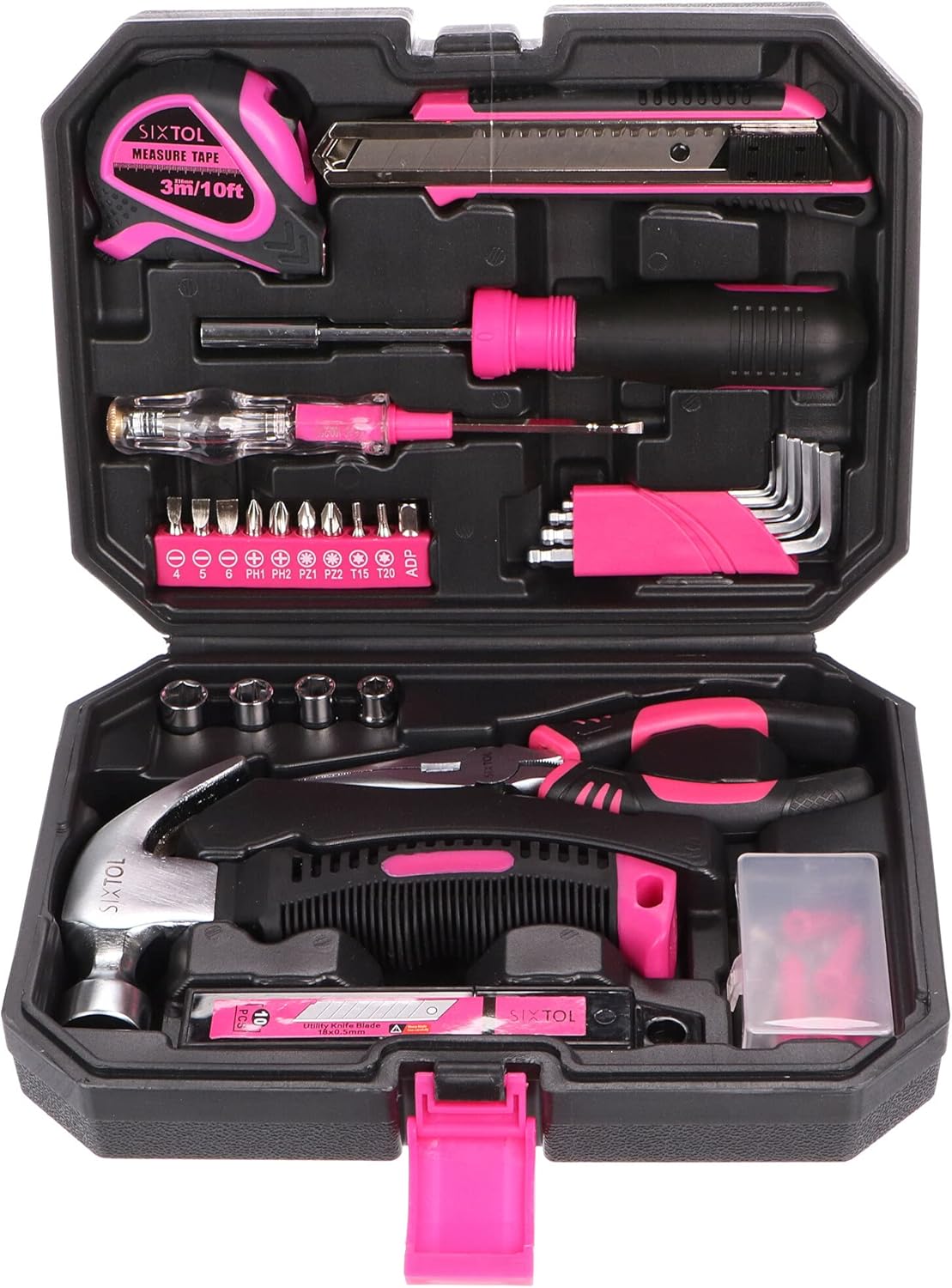 🔥 Angebote & Aktionen – Home Pink 66 Tool Set in Case | For Home Use | Tool Case | Screwdriver Bits | Robust, High Quality | Ideal for Household or Garage | in Practical Plastic Case | Pink