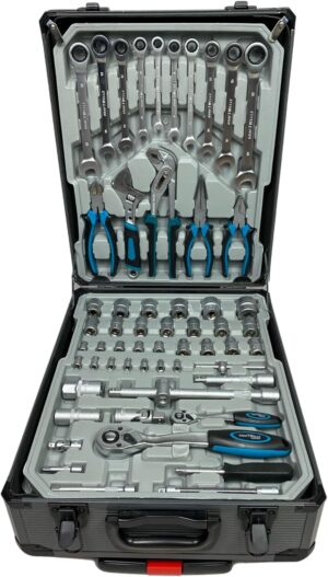 🔥 Angebote & Aktionen – Kraftwelle Tool Trolley Tool Box 188 Piece Tool Set Aluminium Case Rollable 4 Inserts Ratchet Set Car Motorcycle Screwdriver Ring Ratchet