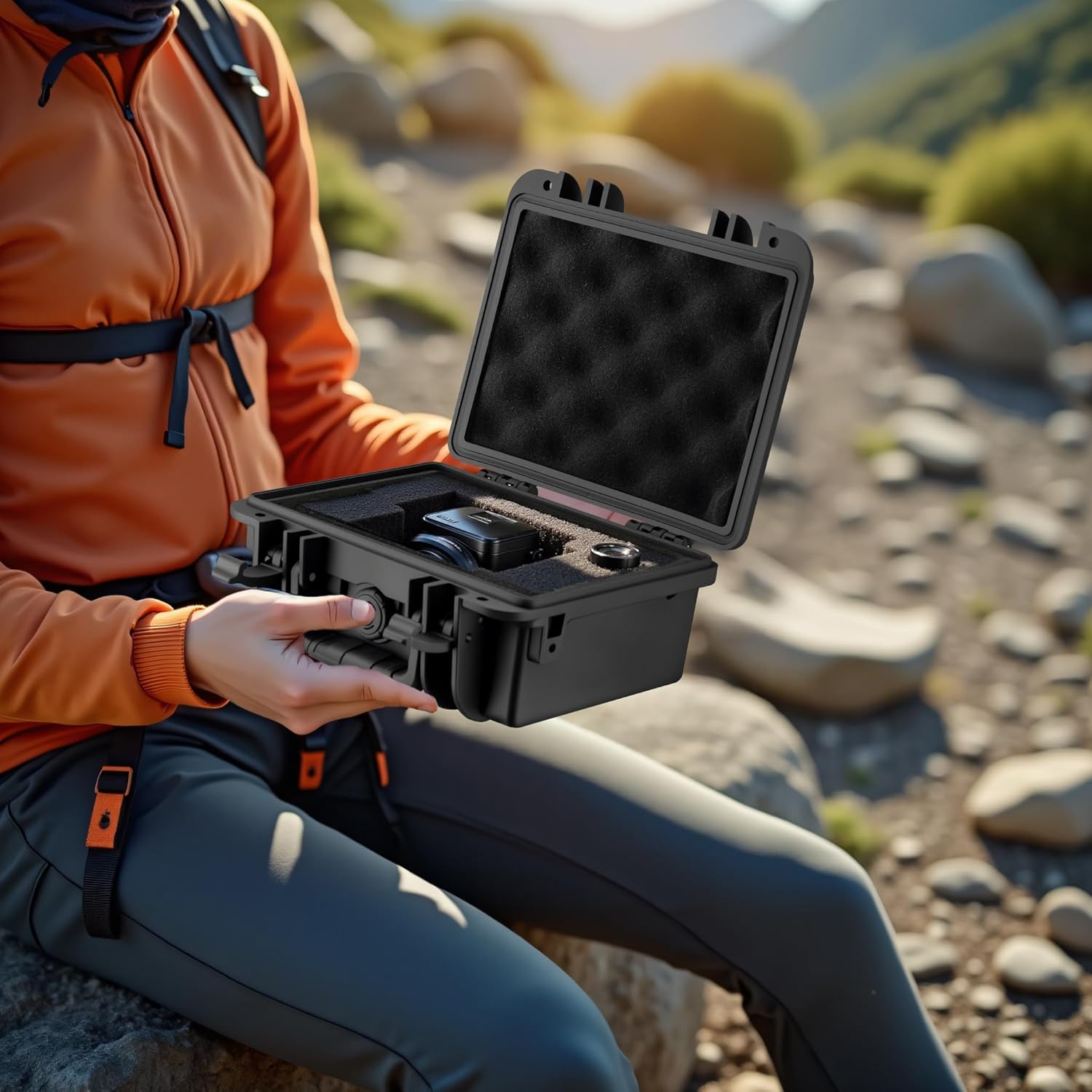 🔥 Angebote & Aktionen – Wiltec Universal Suitcase 25 x 21.8 x 11.3 cm, Waterproof Transport Case, Protective Case Made of PP and Fibreglass with Cube Foam – Bild 2