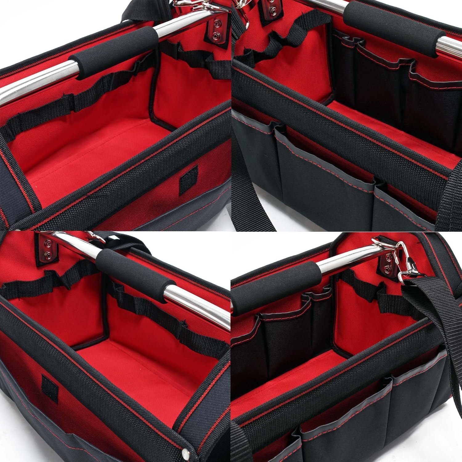 ⚡ Elektro & Technik – L-Werkzeugtasche mit verstellbarem Schultergurt und Tragegriff, Innen- und Außentaschen – Bild 3