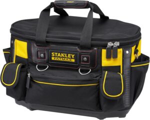 ⚒️ Bau & Montage – Stanley FatMax Werkzeugtasche/Werkzeugtasche (50 x 33 x 31 cm, mit runder Öffnung, formstabile Konstruktion, leicht zugängliche Fächer, ergonomischer Griff) FMST1-70749.