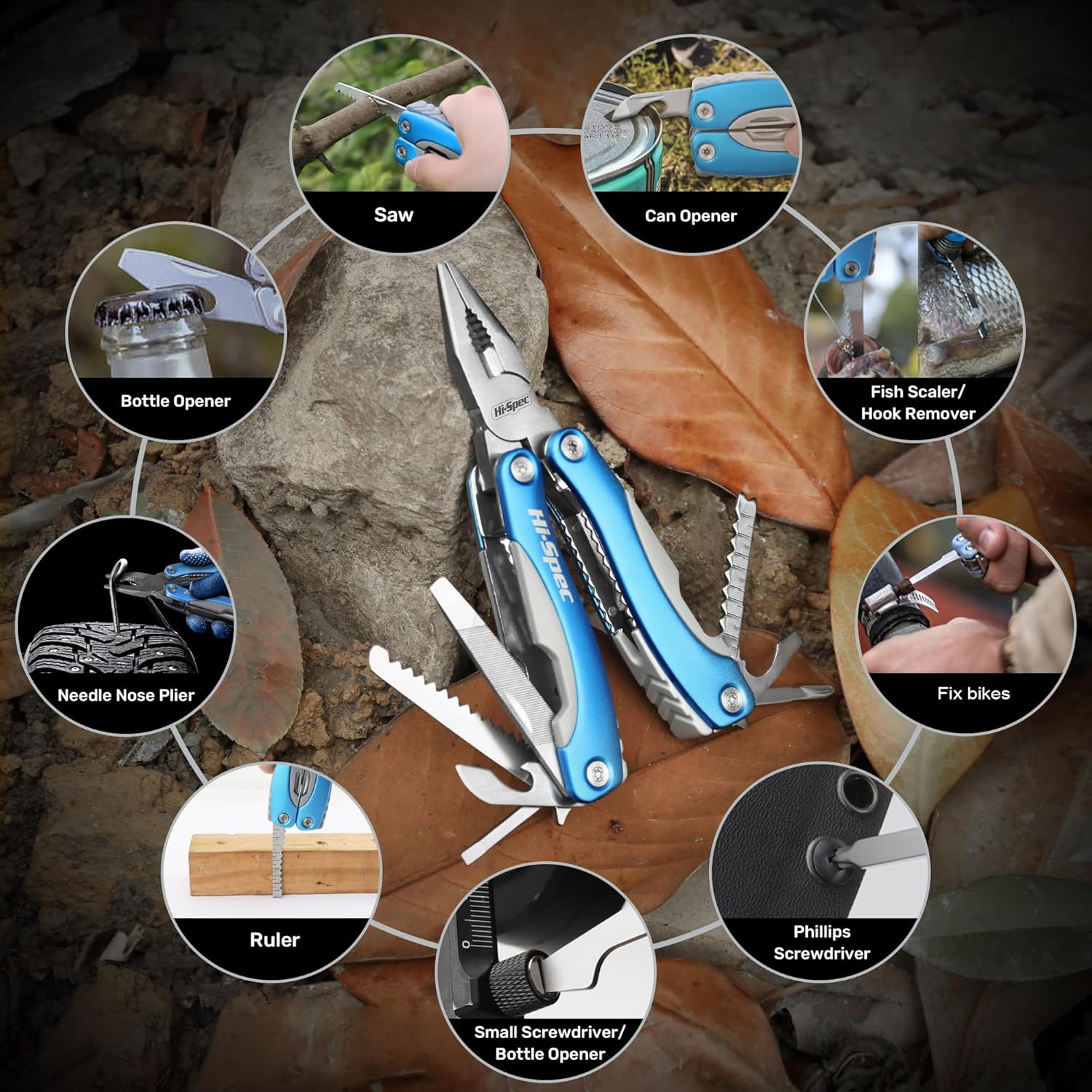 🔥 Angebote & Aktionen – Hi-Spec 48-Piece Blue Tool Set in Tool Box Leisure Set for Bicycle Repair and Camping Suitable for Students, Starter or Trainees, Nature Lovers – Bild 4