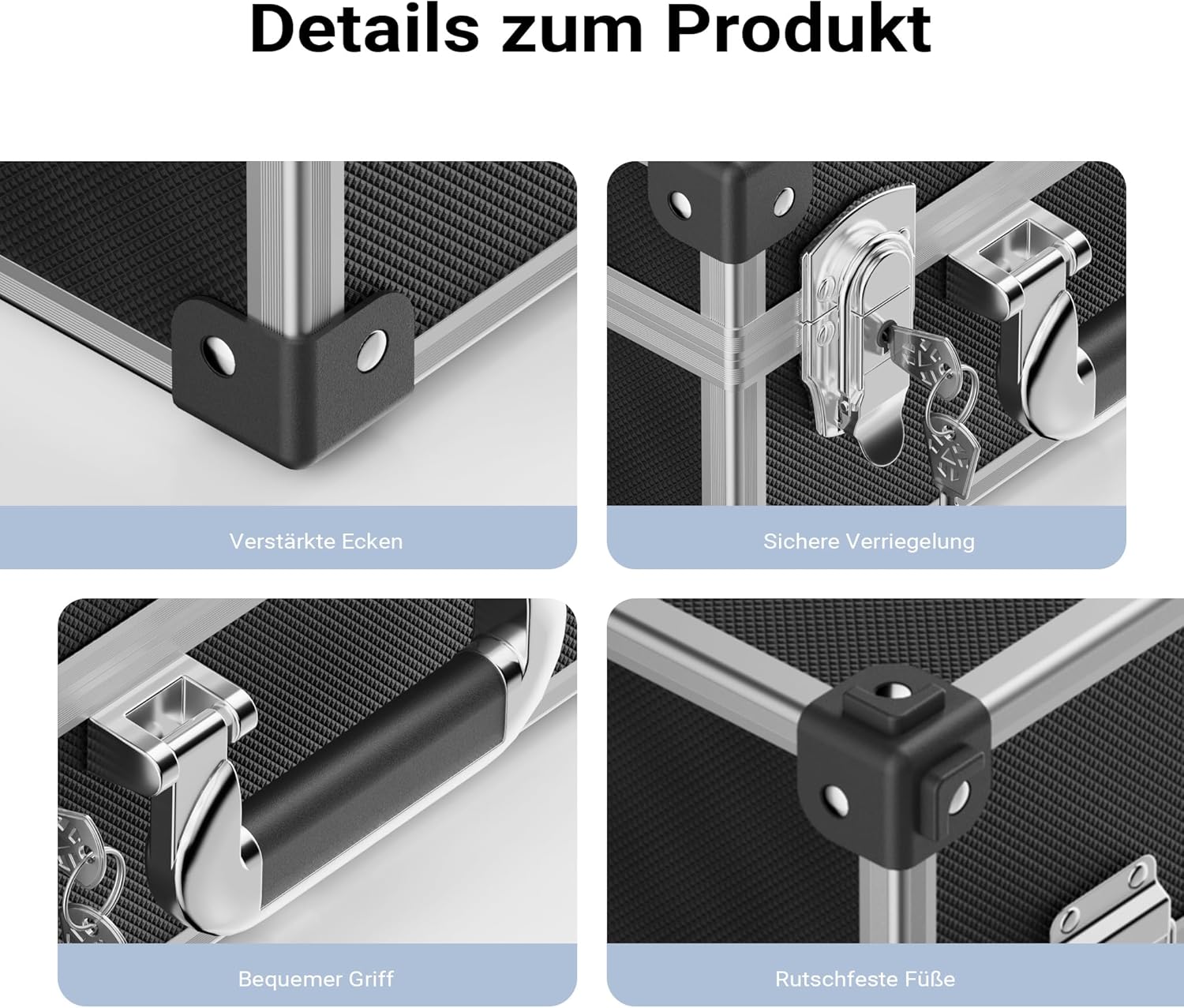 🔥 Angebote & Aktionen – Storage Aluminium Lockable Case with Reinforced Edges 32 x 23 x 16 cm – Bild 6