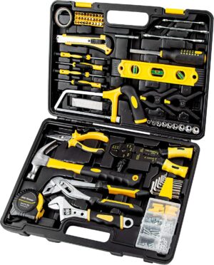 🔥 Angebote & Aktionen – CARTMAN 218 Piece Tool Set - General Household Tool Set with Plastic Tool Box Storage Case, Yellow
