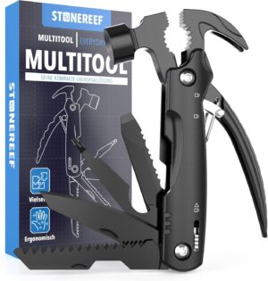 ⚡ Elektro & Technik – Multitool – 12-in-1-Multitool mit Edelstahlzange, Schraubendreher, Messer und Säge – perfekt für Camping, Outdoor und Basteln – Geschenk für Männer